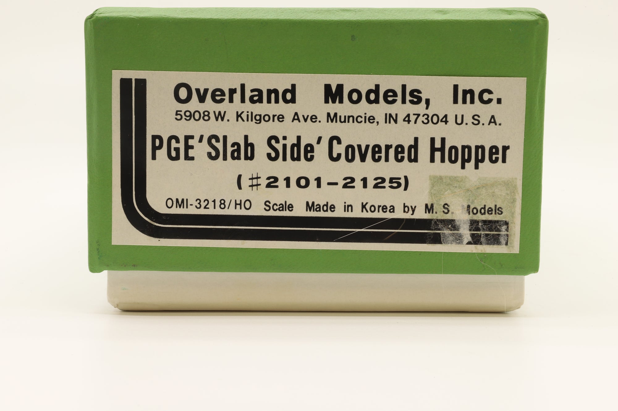 Overland Models HO Brass 3218 PGE 'Slab Side' Covered Hopper Unpainted