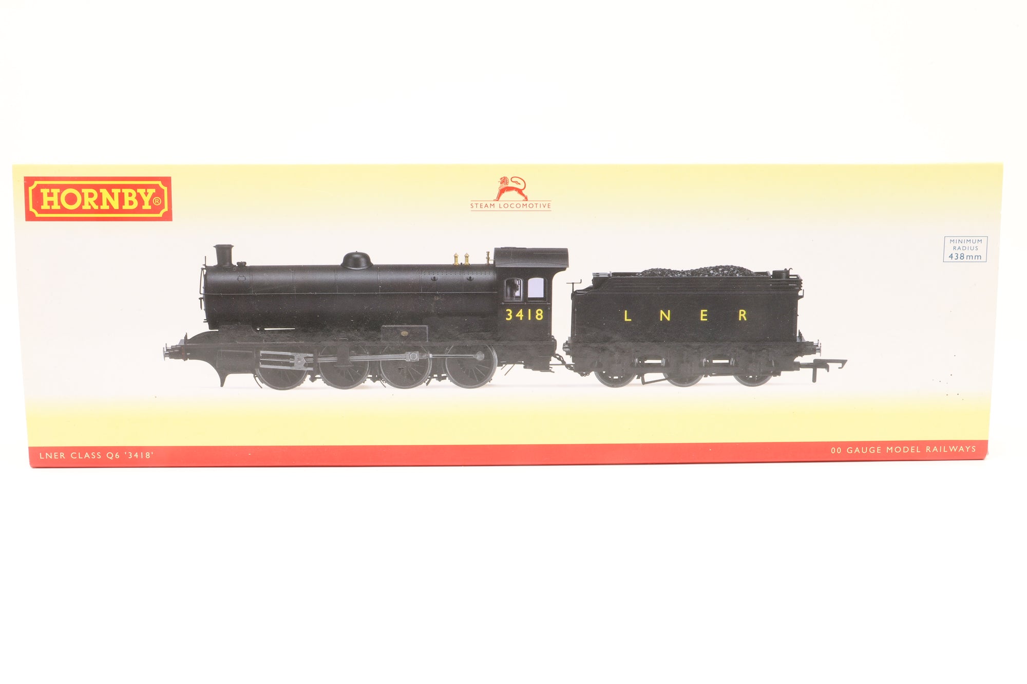 Hornby OO R3424 Class Q6 Raven 0-8-0 '3418' LNER Black w/Gill Sans Lettering, DCC Fitted