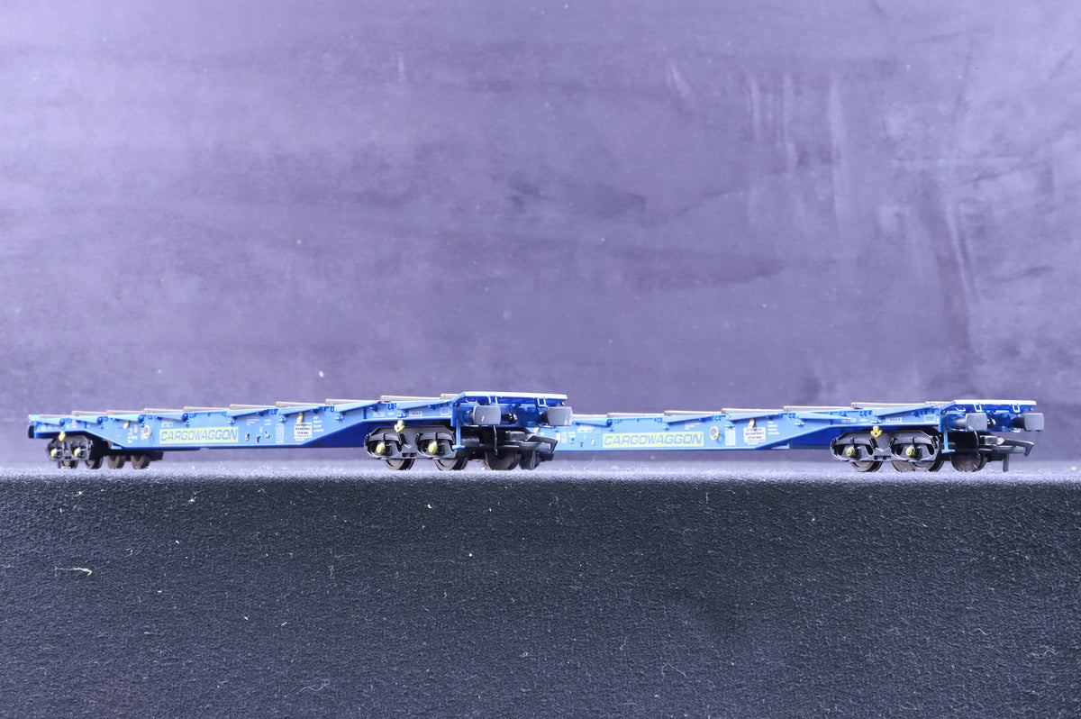 Heljan OO Rake of 4 Cargowaggon Flatbeds