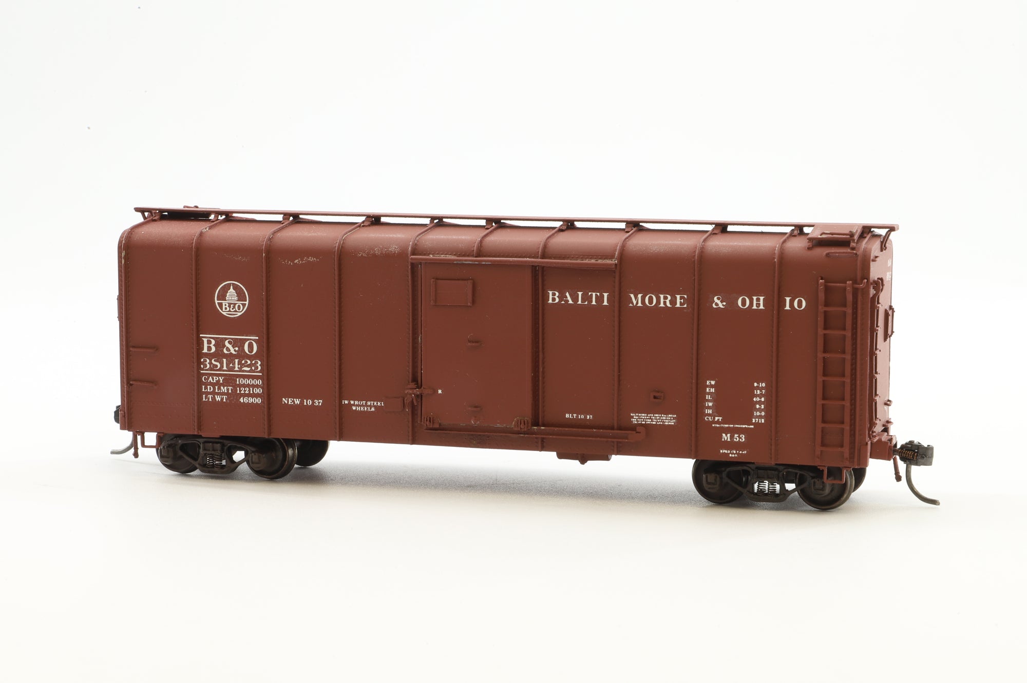 Overland Models HO Brass OMI-1386 Box Car B&O Class M15 Wagon-Top '381023'