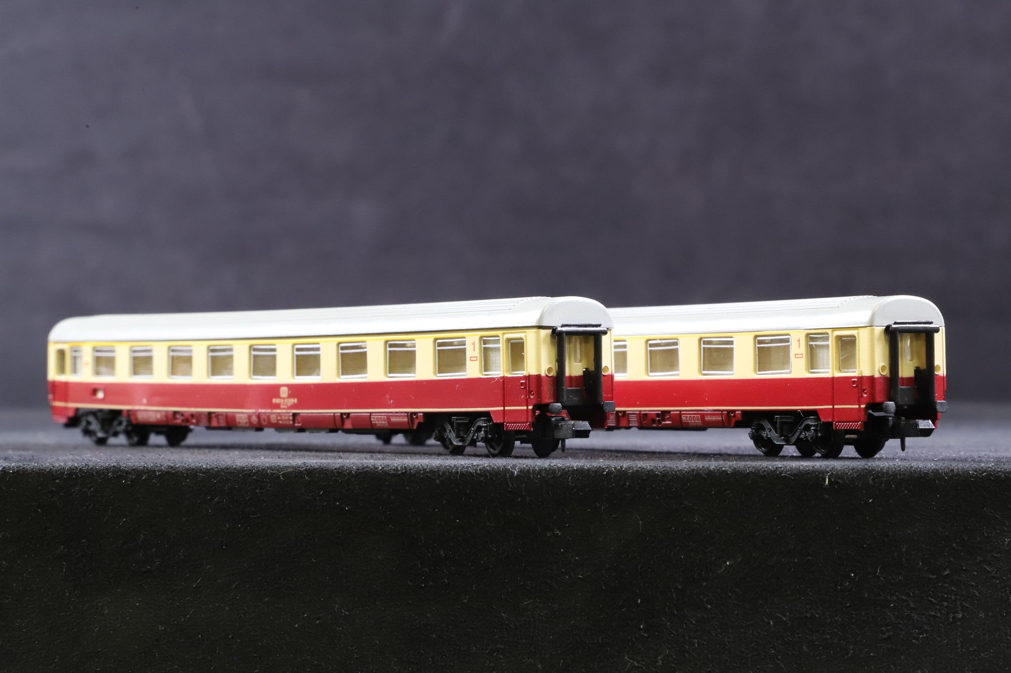 Arnold N Rake Of 2 DB Crimson & Cream Coaches Inc. 3770 & 3771