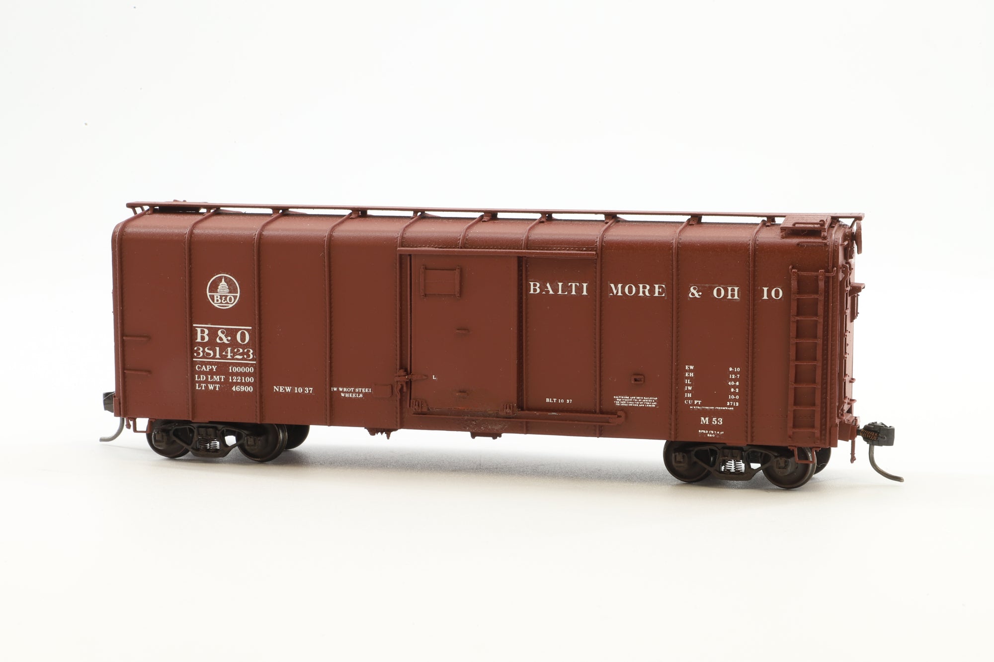 Overland Models HO Brass OMI-1386 Box Car B&O Class M15 Wagon-Top '381023'
