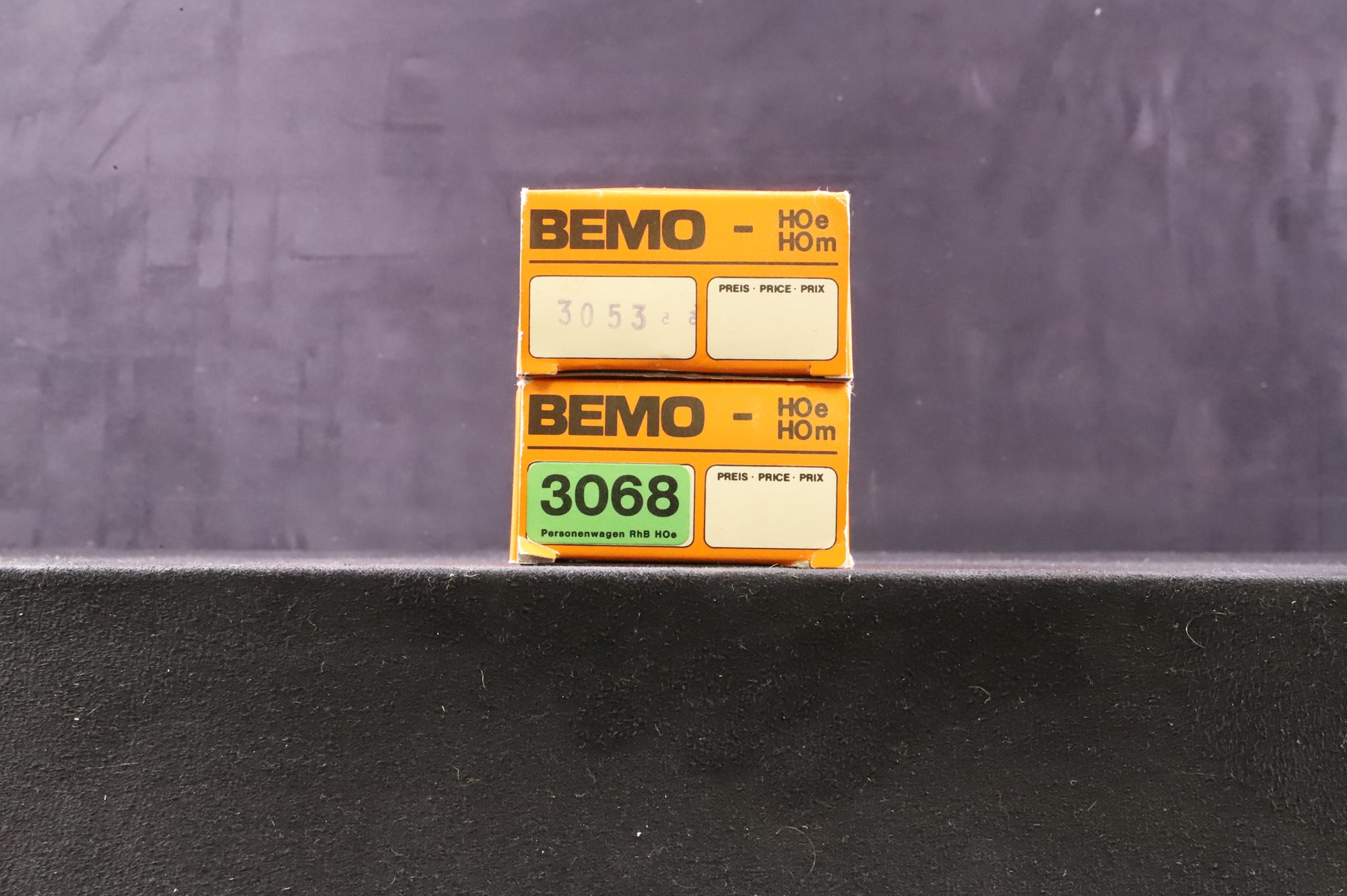 Bemo HOe/ HOm Rake Of 2 RhB Red Coaches Inc. 3053 & 3068