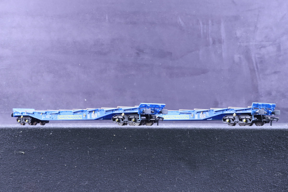 Heljan OO Rake of 4 Cargowaggon Flatbeds