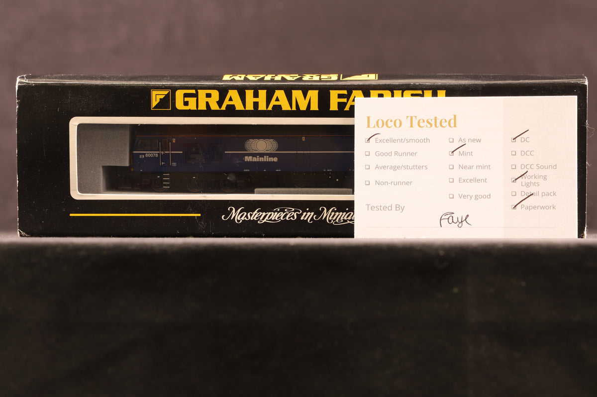 Graham Farish N 371-351 Class 60 Diesel &#39;60078&#39; Mainline Blue