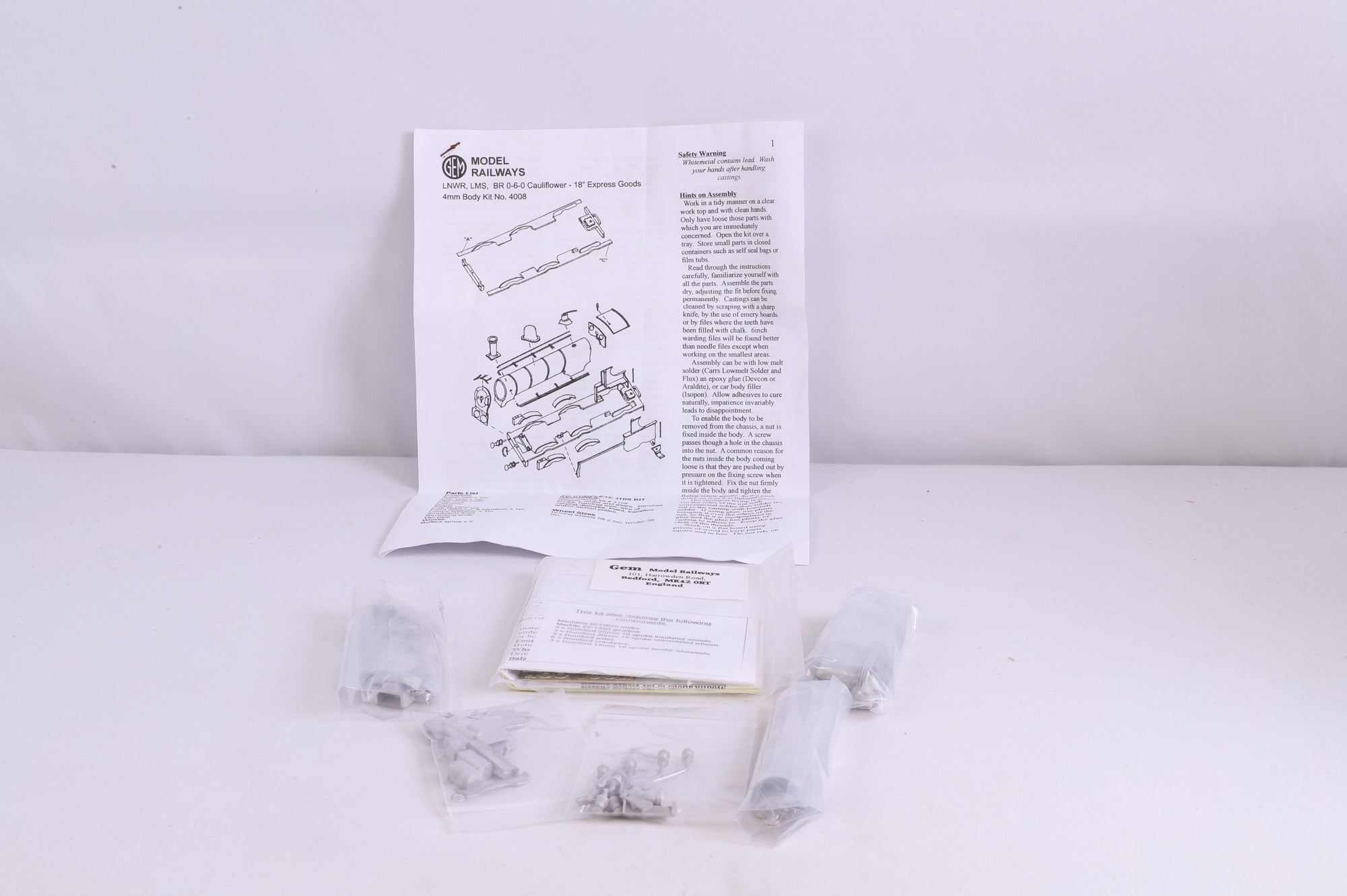 GEM OO 4008 LNWR Cauliflower 0-6-0 Locomotive Kit