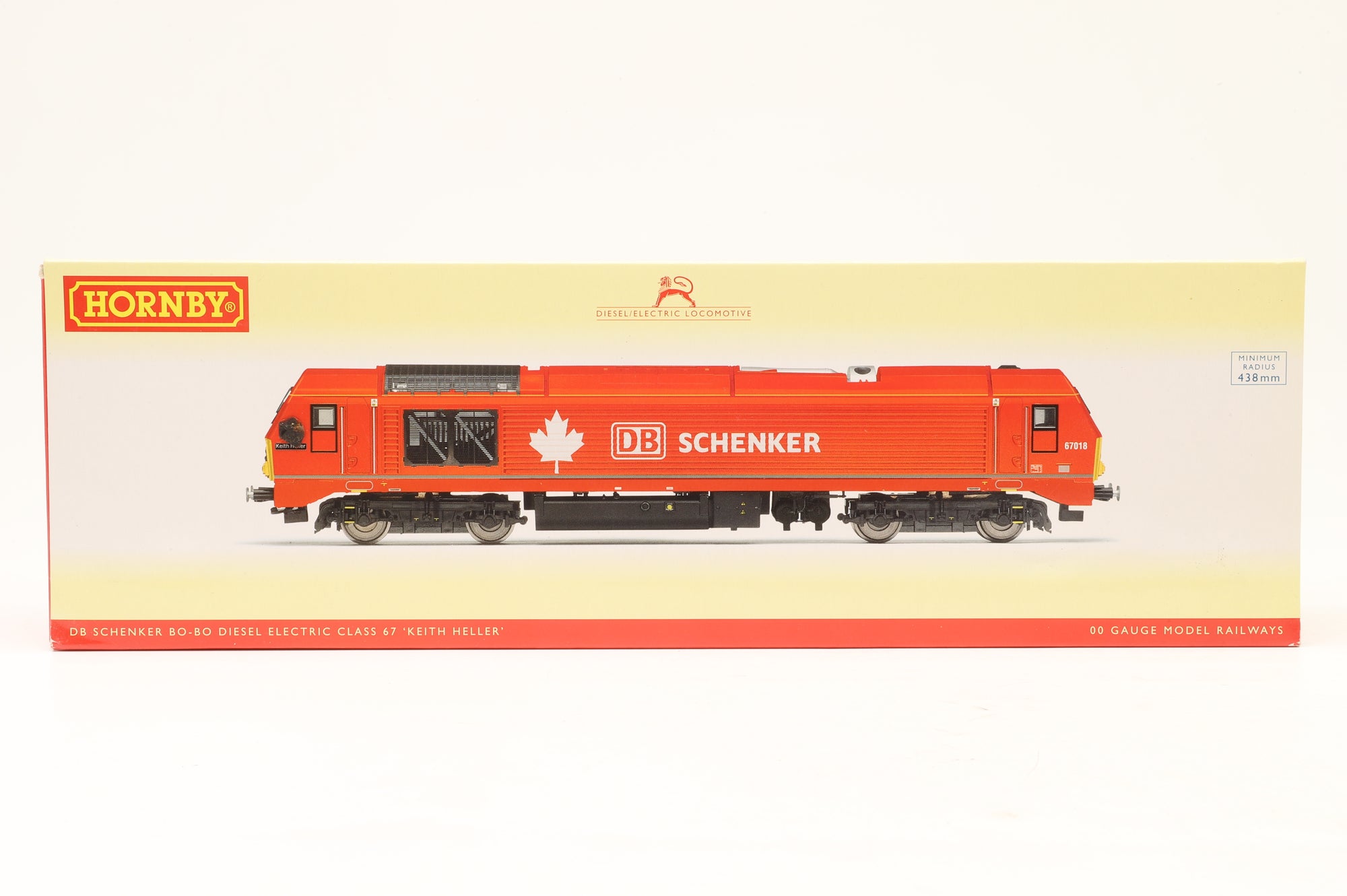 Hornby OO R3039 Class 67 67018 'Keith Heller' in DB Schenker Maple Leaf Livery