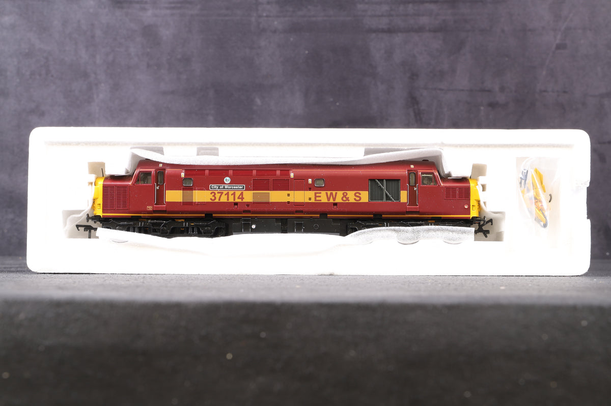 Bachmann OO 32-775DC Class 37/0 37114 &quot;City of Worcester&quot; in EWS maroon and gold - DCC fitted