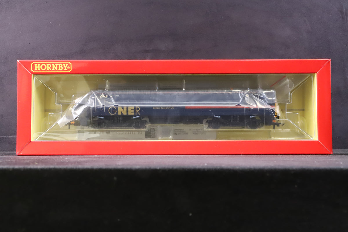 Hornby OO R3893 Class 91 Bo-Bo &#39;91117&#39; &#39;Cancer Research UK&#39; GNER