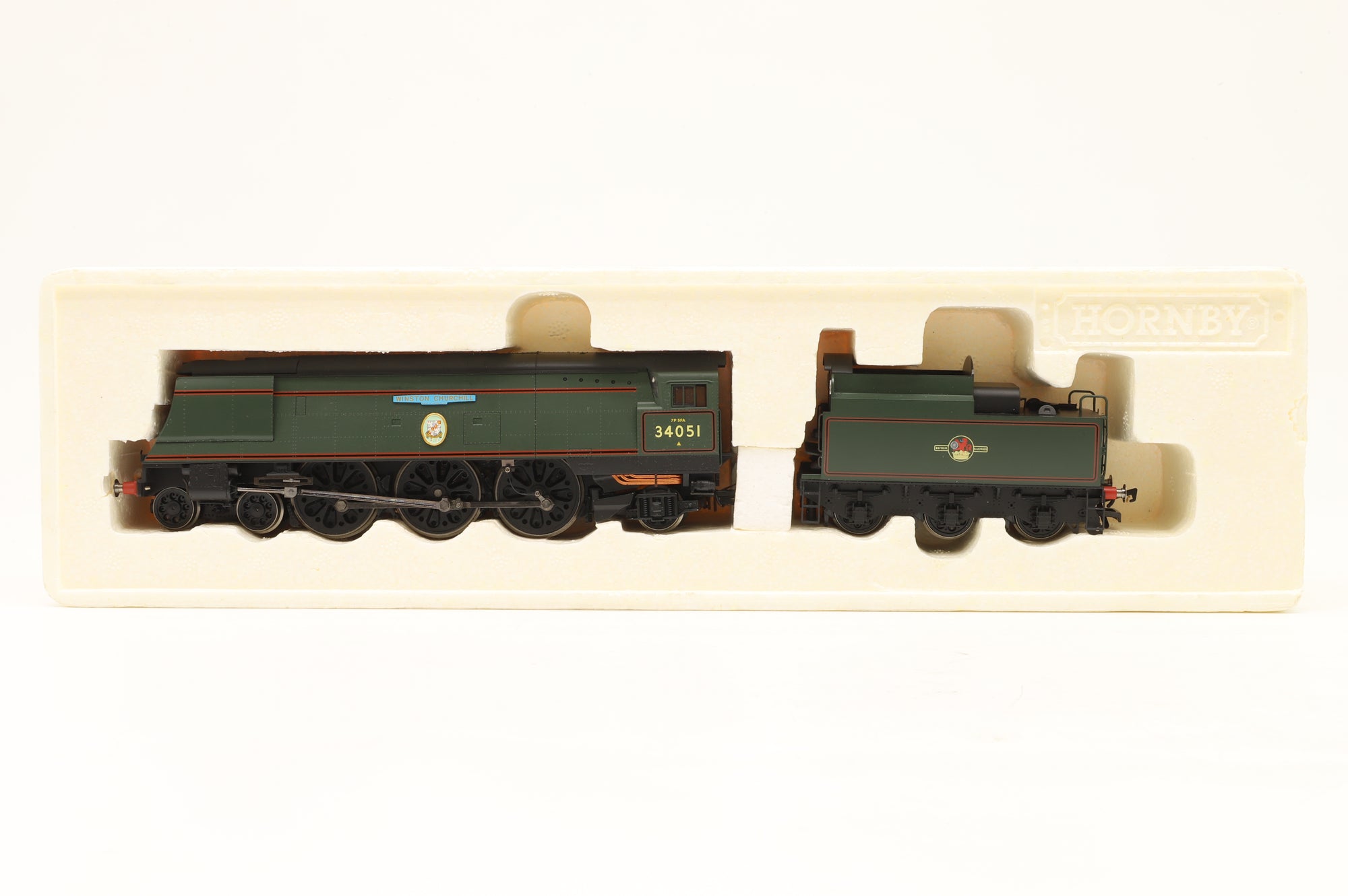 Hornby OO R2385 West Country Class '34051' 'Winston Churchill' BR Lined Green L/C