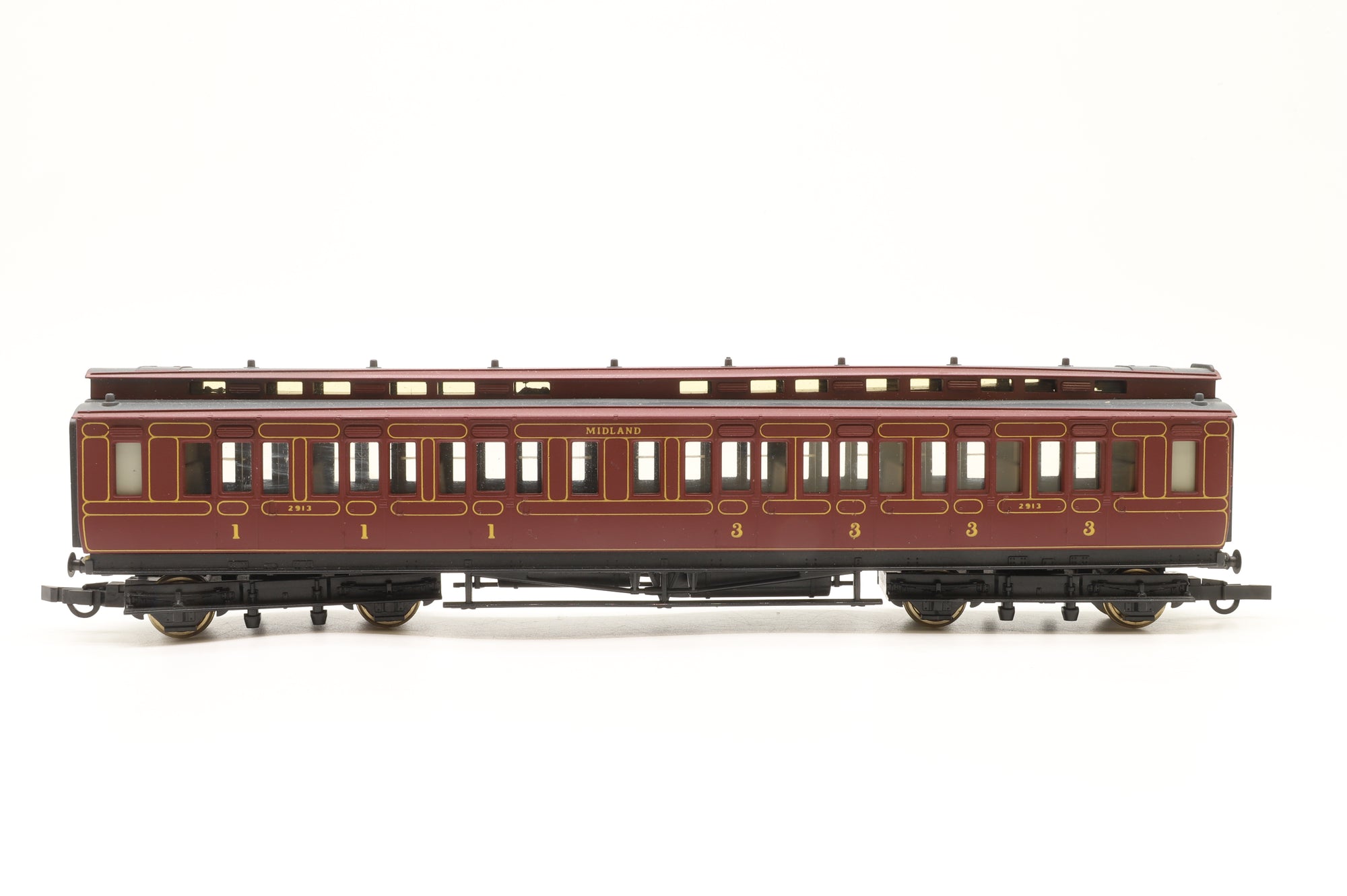 Hornby OO Rake Of 6 Midland Coaches Lighting Fitted