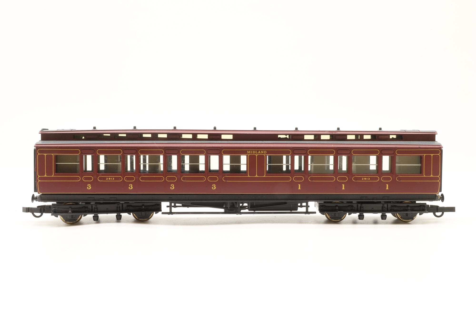 Hornby OO Rake Of 6 Midland Coaches Lighting Fitted