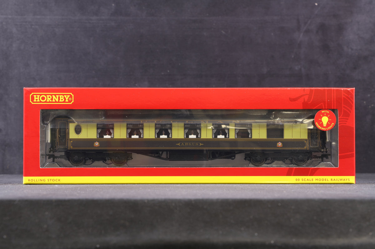 Hornby OO R4740 8 Wheel Pullman 1st Class Kitchen Car &#39;Argus&#39; With Lights