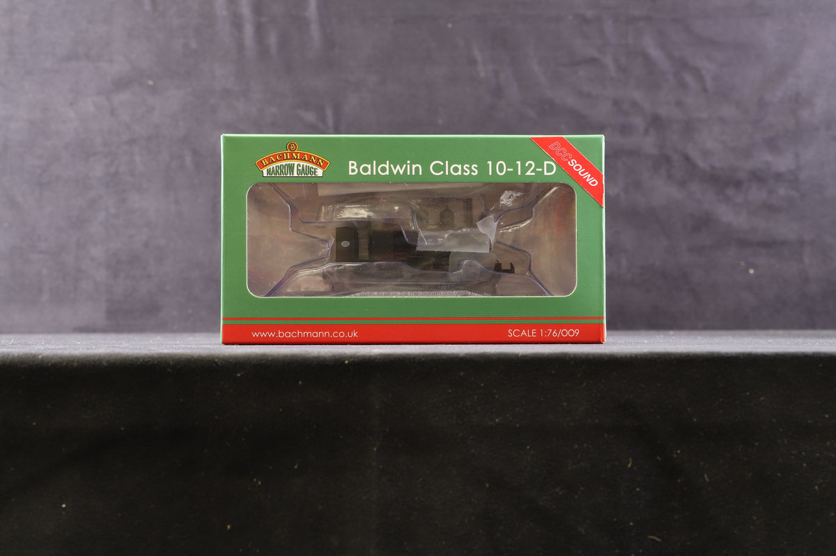 Bachmann OO9 391-025ASF Baldwin Class 10-12-D 542 WDLR Black, DCC Sound