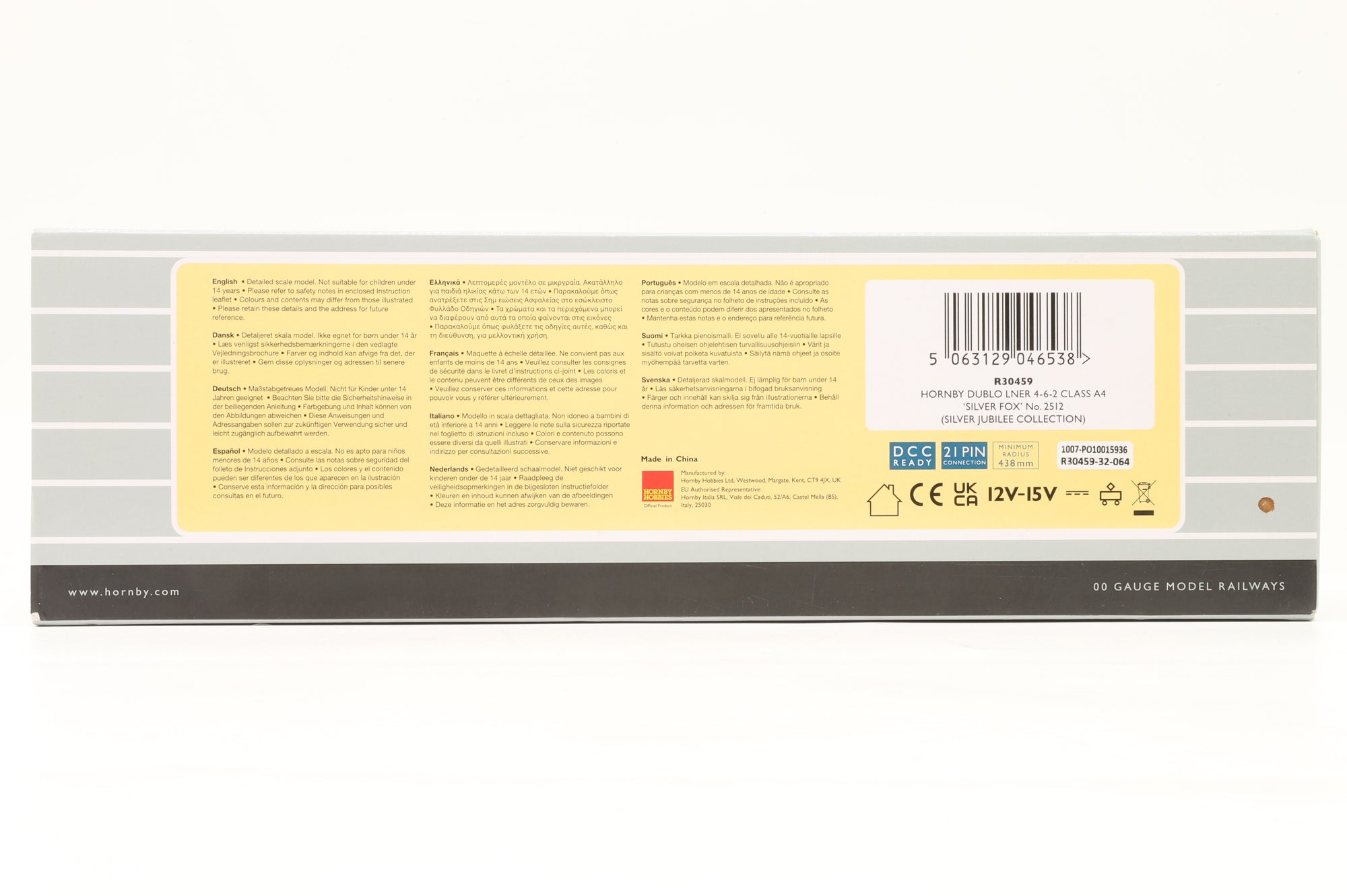 Hornby OO R30459 Class A4 '2512' 'Silver Fox' LNER Silver