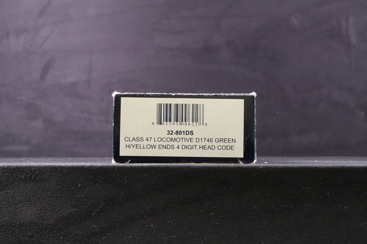 Bachmann OO 32-801DS Class 47 D1746 in BR Green - DCC Sound