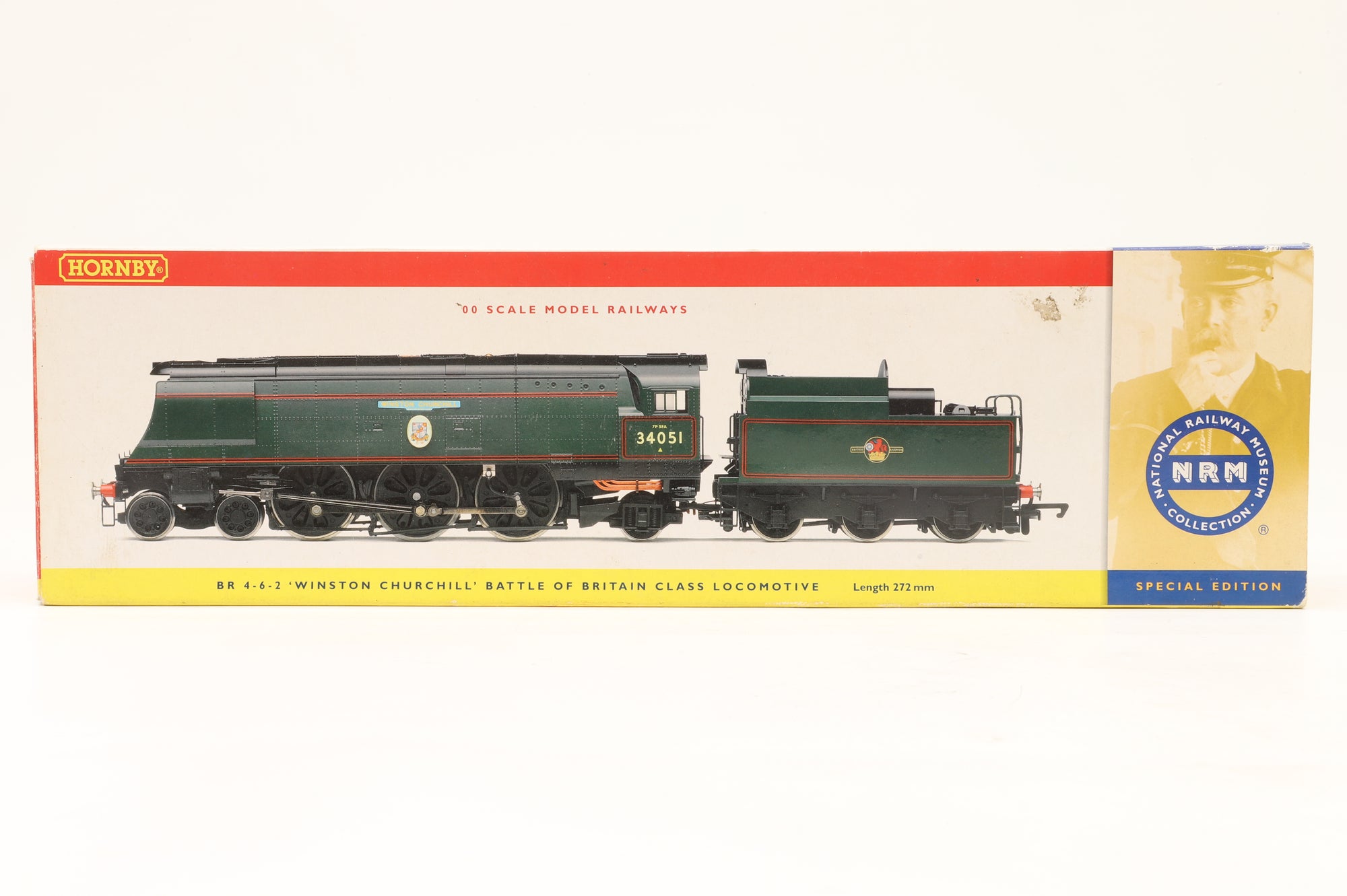 Hornby OO R2385 West Country Class '34051' 'Winston Churchill' BR Lined Green L/C