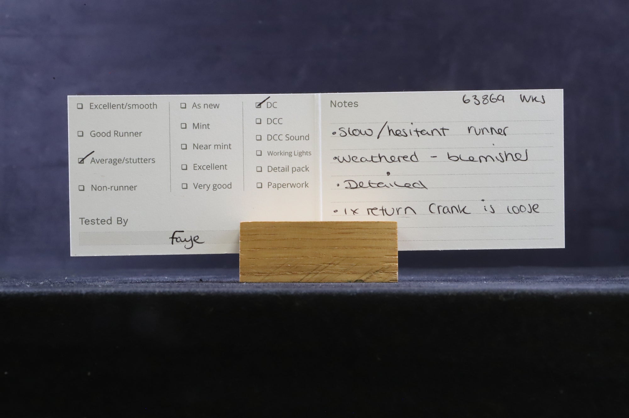 WORKSHOP Little Engines Loco Kits OO BR O1 '63869' BR Black Weathered Kit Built