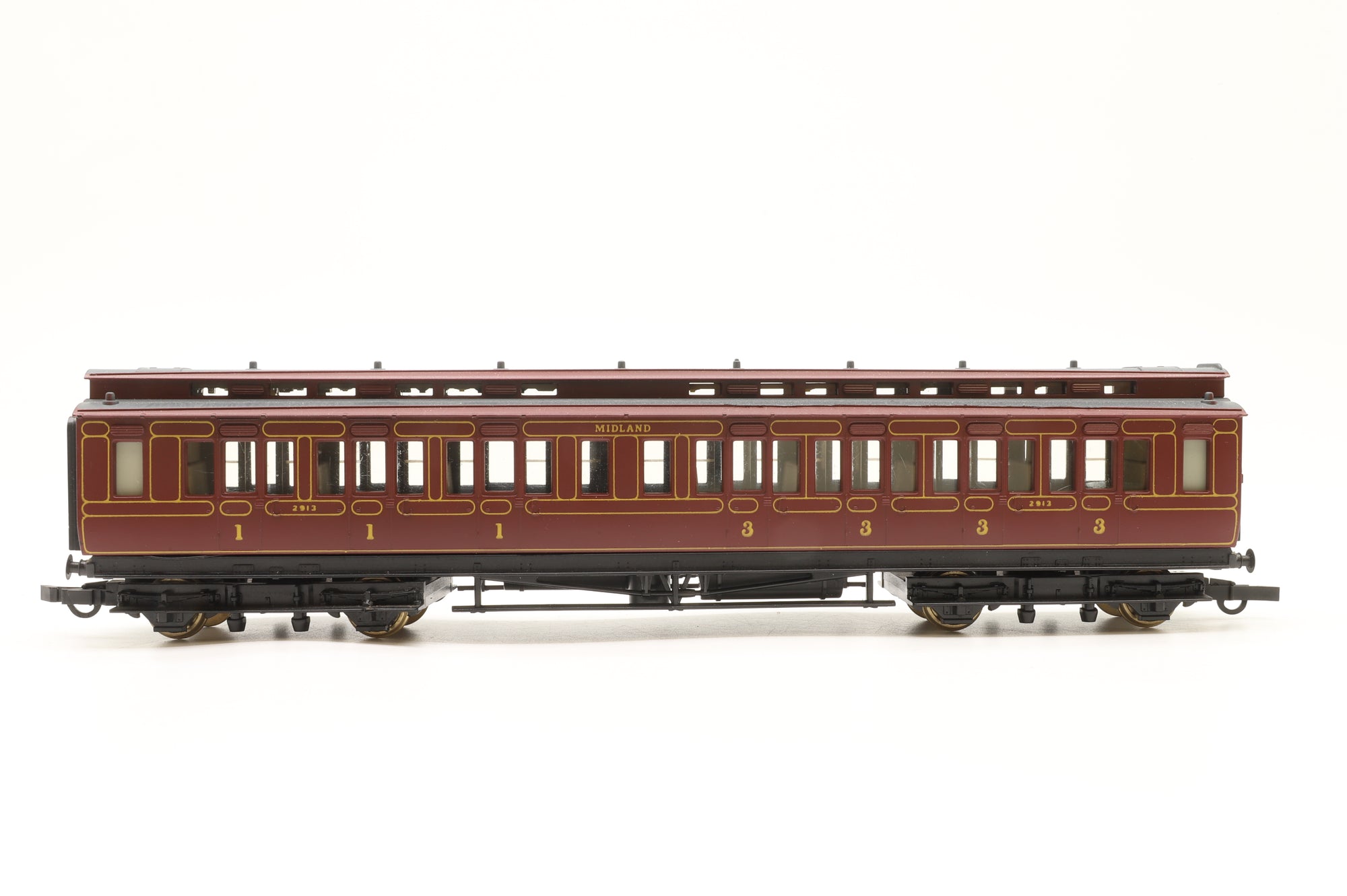 Hornby OO Rake Of 6 Midland Coaches Lighting Fitted