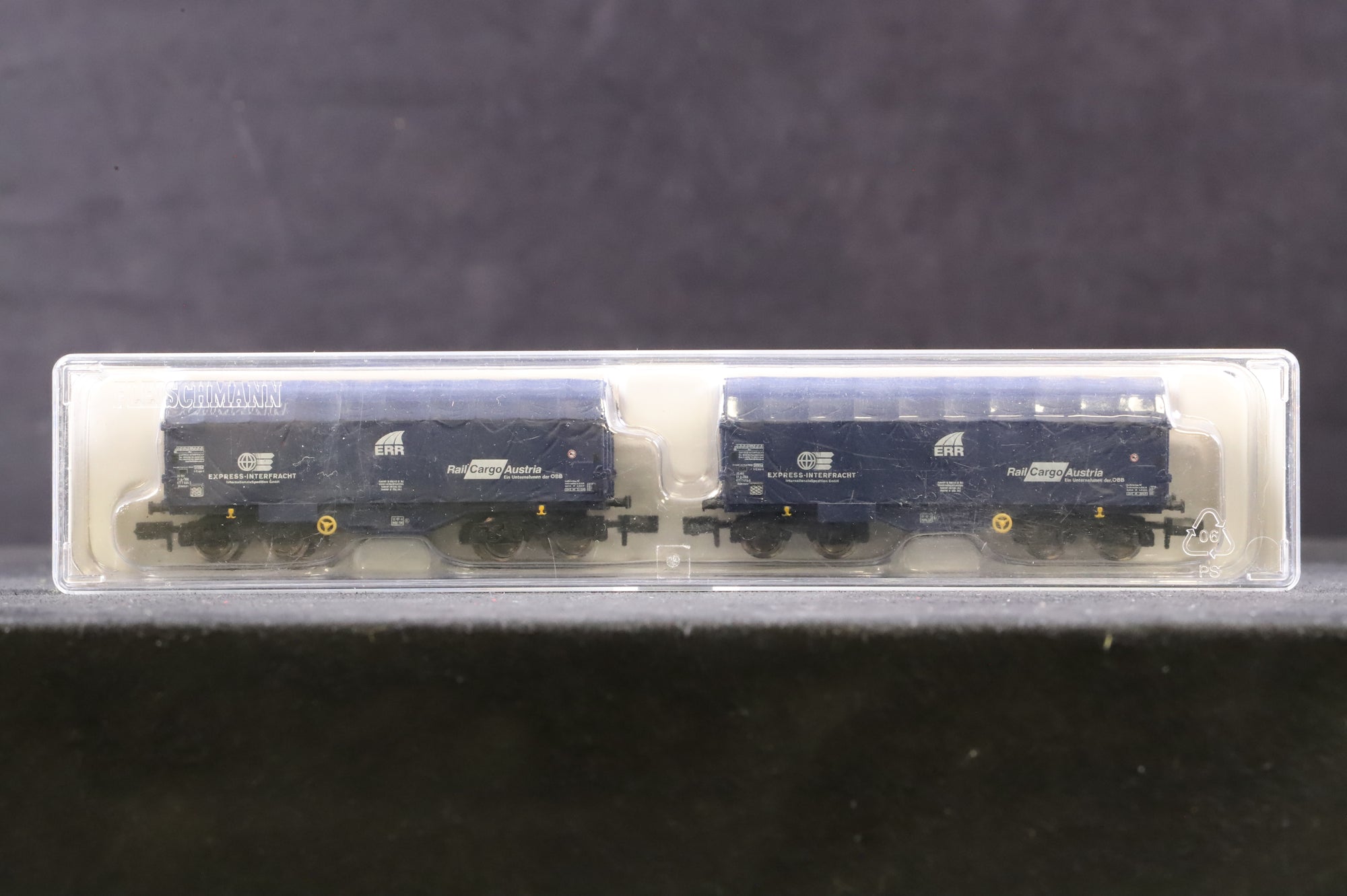 Fleischmann N 837901 Pack Of 2 Sliding Tarpaulin Wagons