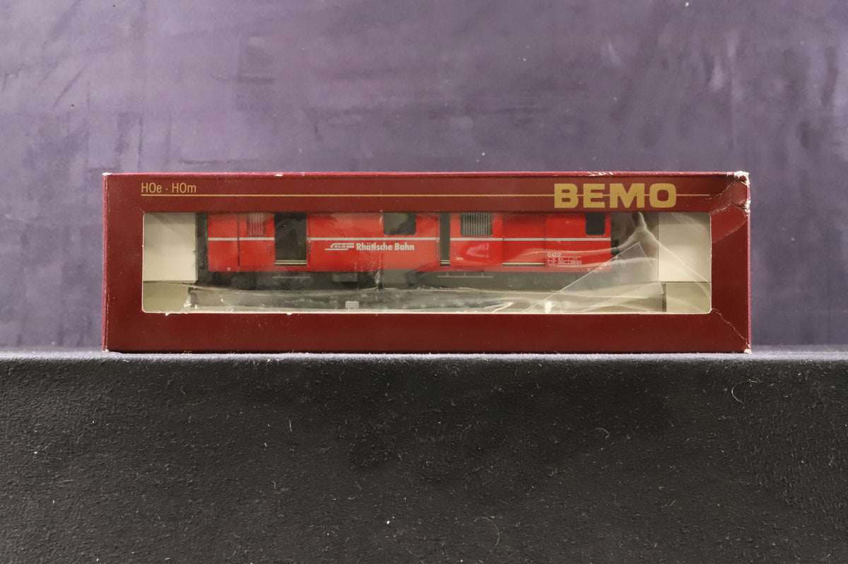 Bemo HOe/ HOm Rake Of 4 RhB Red &amp; Green Coaches Inc. 3250104, 3284126, 2280109 &amp; 3250122