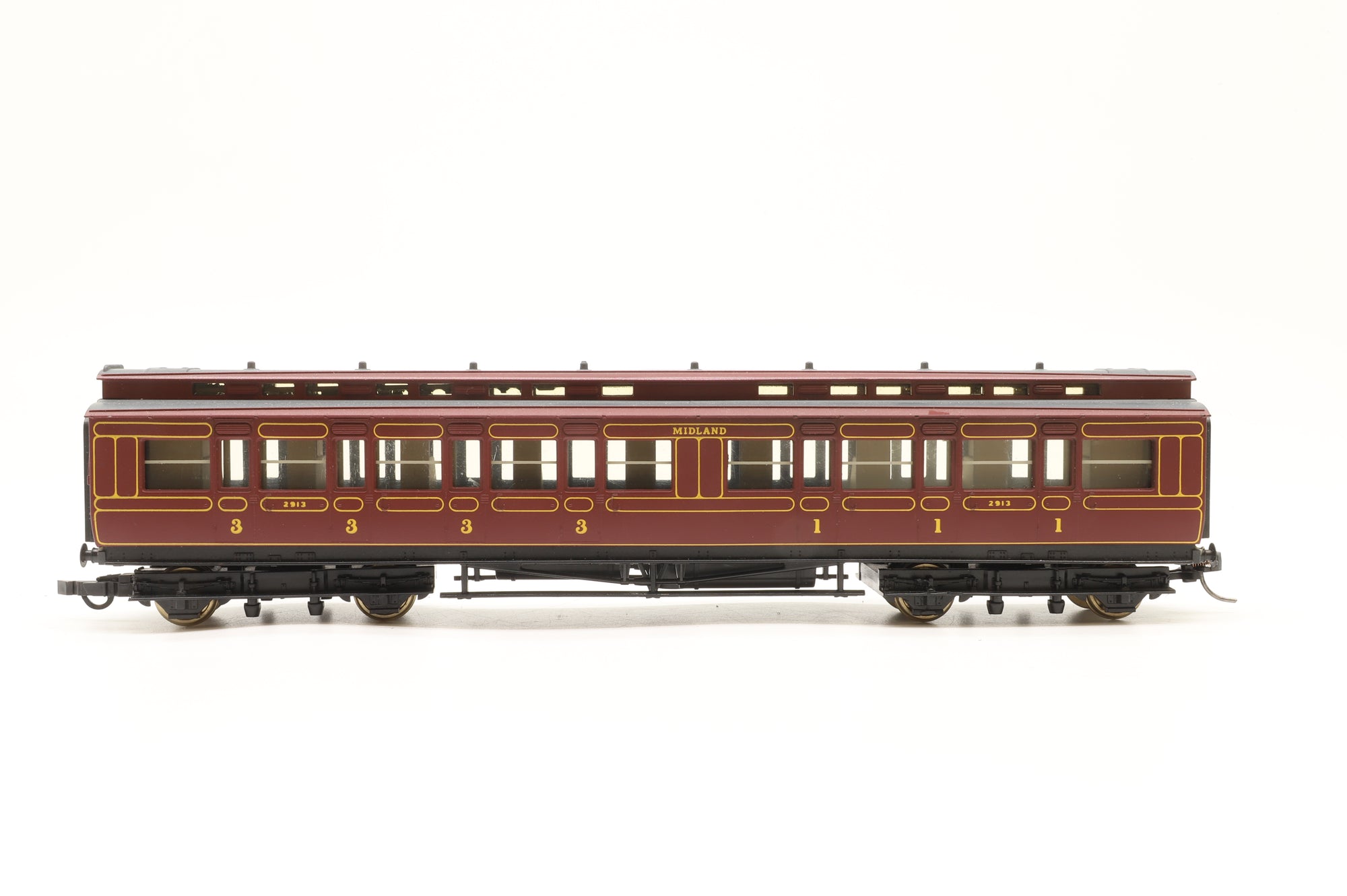 Hornby OO Rake Of 6 Midland Coaches Lighting Fitted