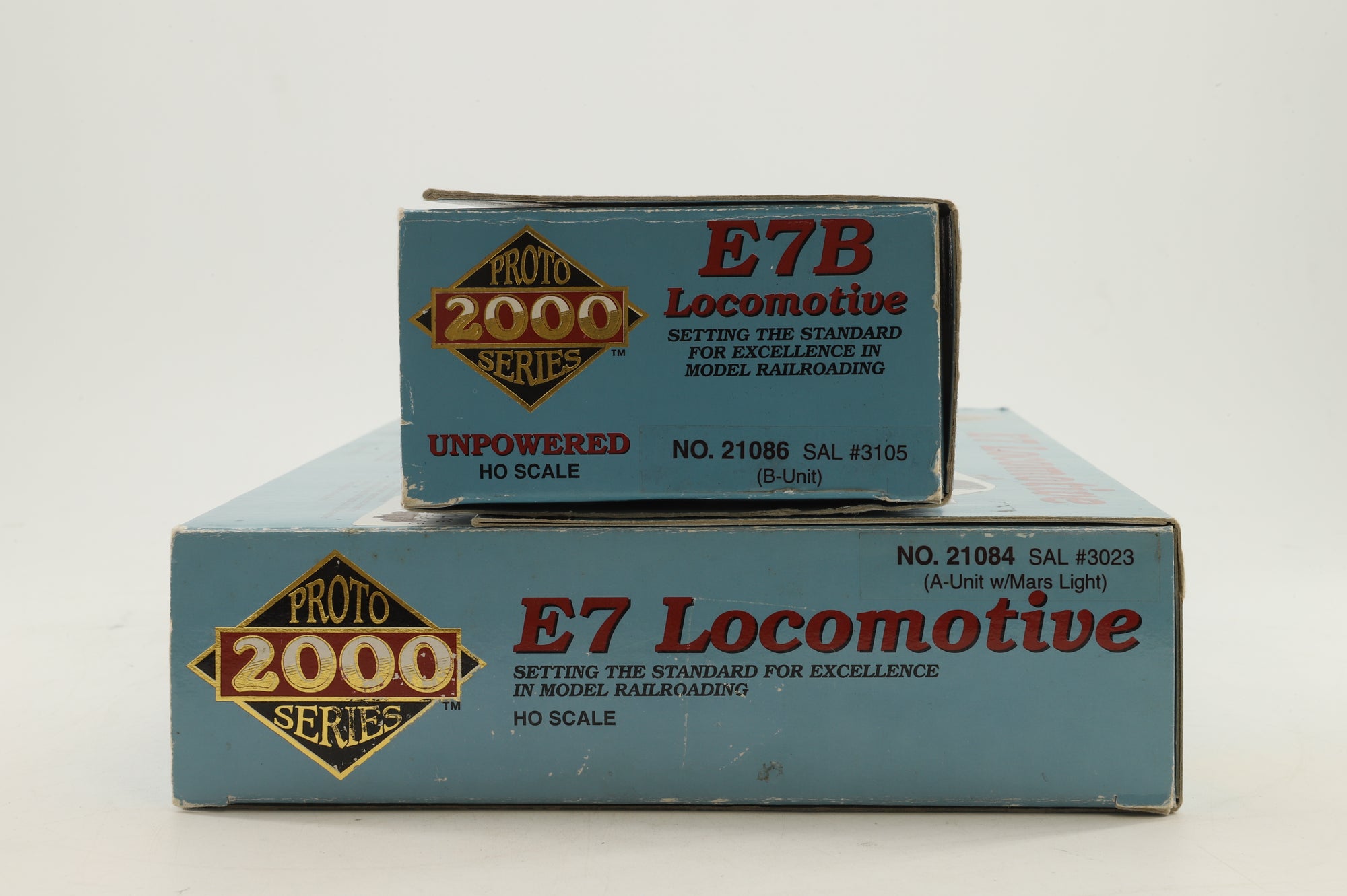 Proto 2000 HO 21084/86 E7A/B Locomotive Set #3023/3105 in Seaboard Liveries
