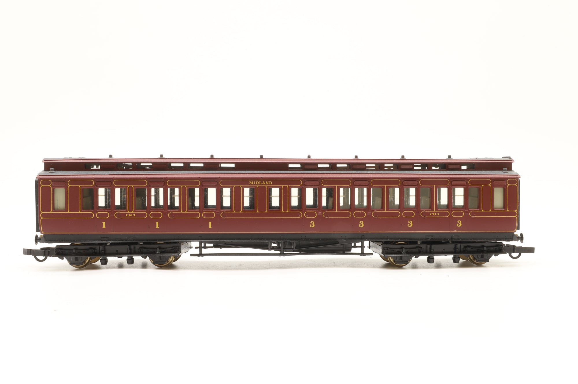 Hornby OO Rake Of 6 Midland Coaches Lighting Fitted