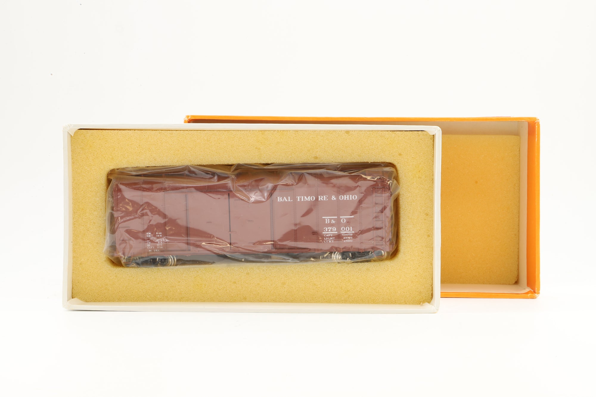 Precision Scale HO Brass 15736-1 Box Car Auto B&O Class M15L Round Roof '379001'