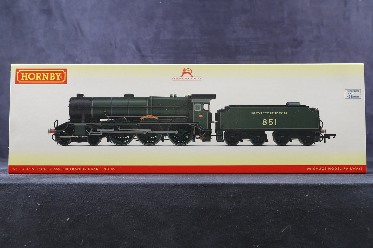 Hornby OO R3634 Lord Nelson Class &#39;851&#39; &#39;Sir Nelson Drake&#39; SR Green