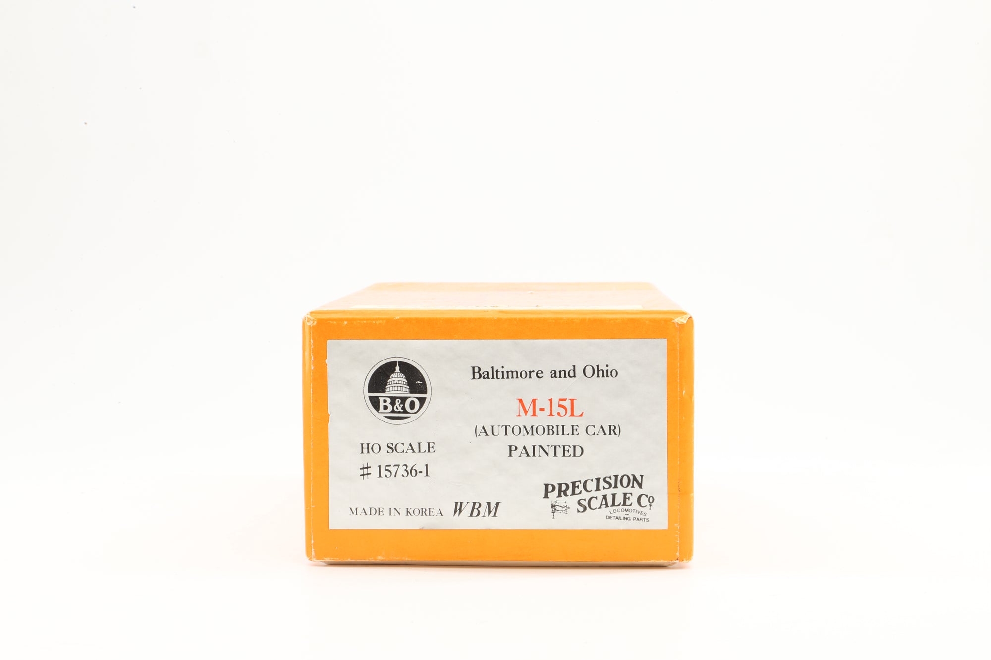 Precision Scale HO Brass 15736-1 Box Car Auto B&O Class M15L Round Roof '379001'