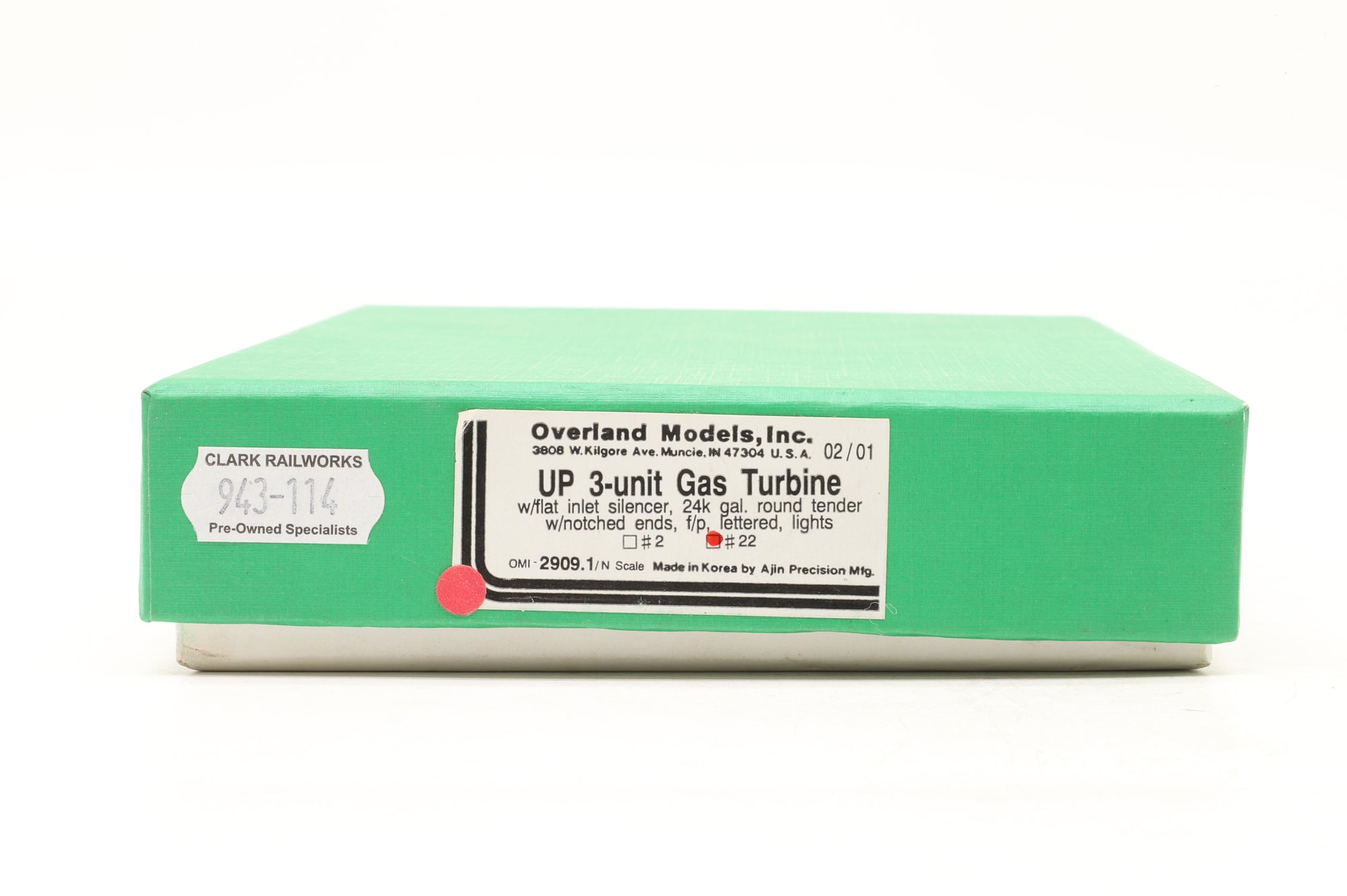 Overland Models/Ajin N 2909.1 UP 3-Unit Gas Turbine Locomotive No. 22