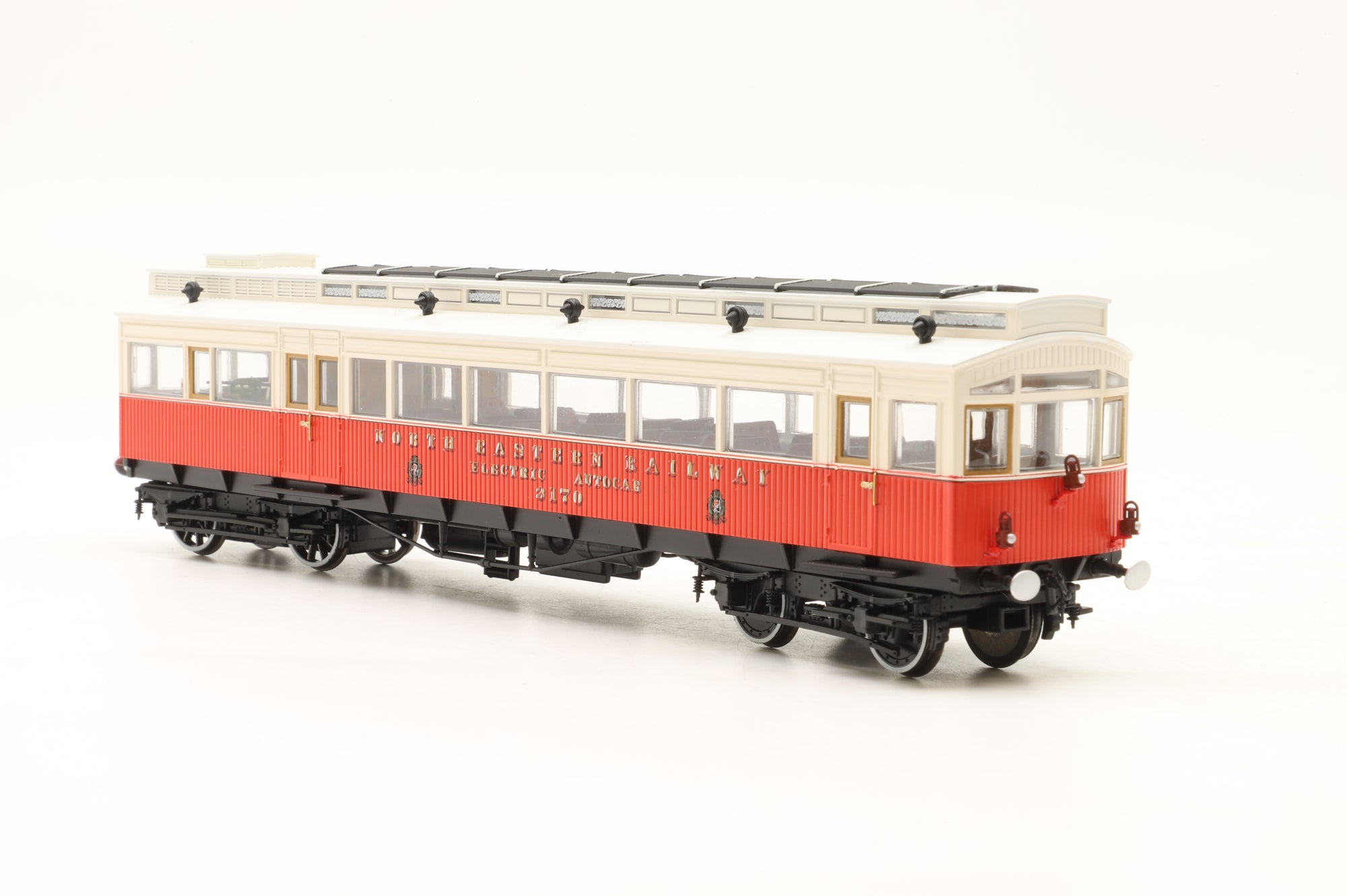 Heljan OO 31700 NER Red/Cream Electric Autocar No. 3170 Rails Exclusive