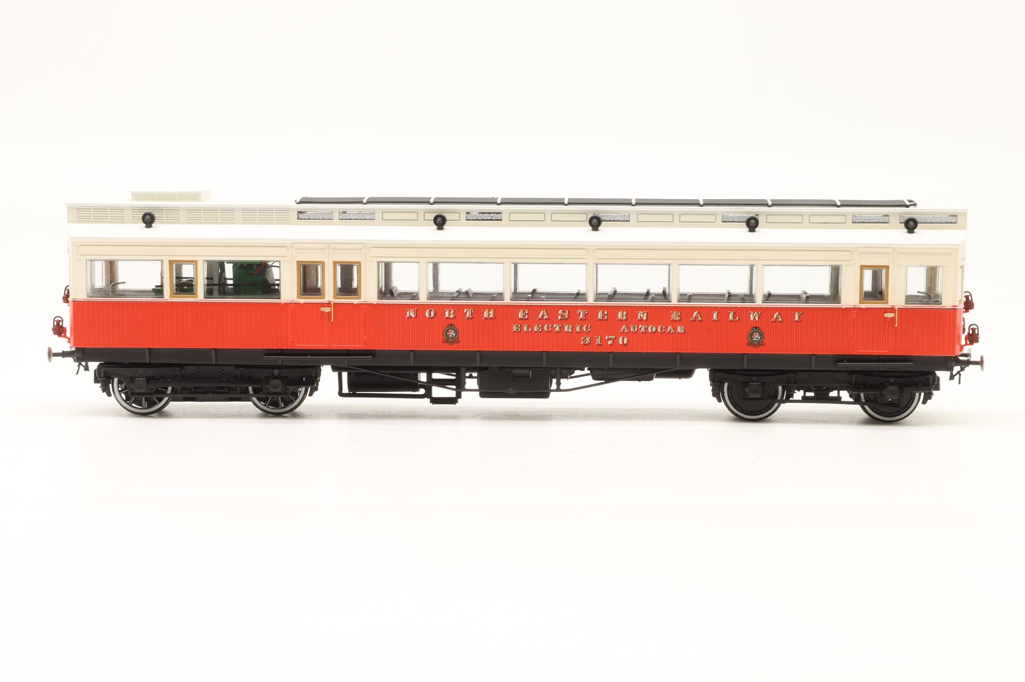Heljan OO 31700 NER Red/Cream Electric Autocar No. 3170 Rails Exclusive