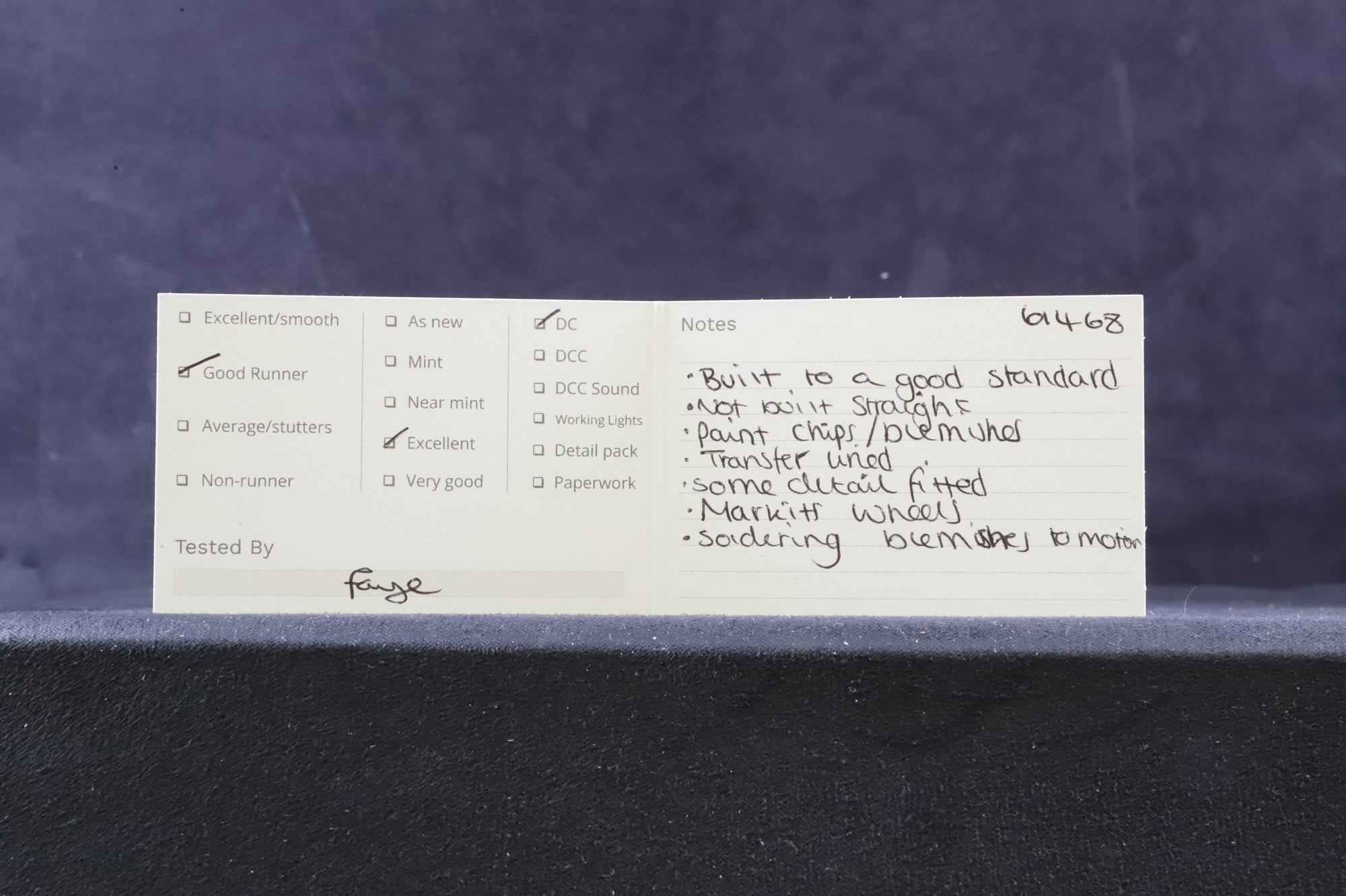 DJH OO K16 LNER/ BR B16 Class '61468' BR Black L/C Kit Built