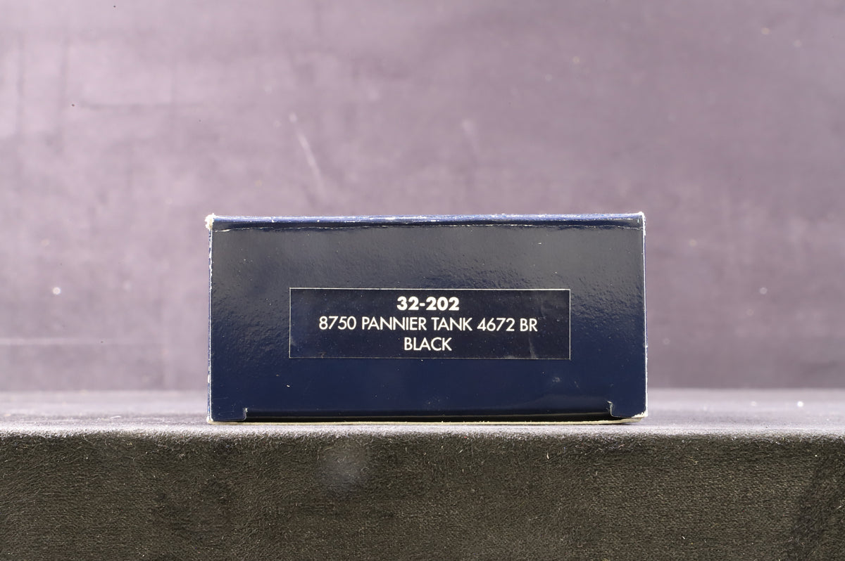 Bachmann OO 32-202 8750 Pannier Tank &#39;4672&#39; BR Black L/C