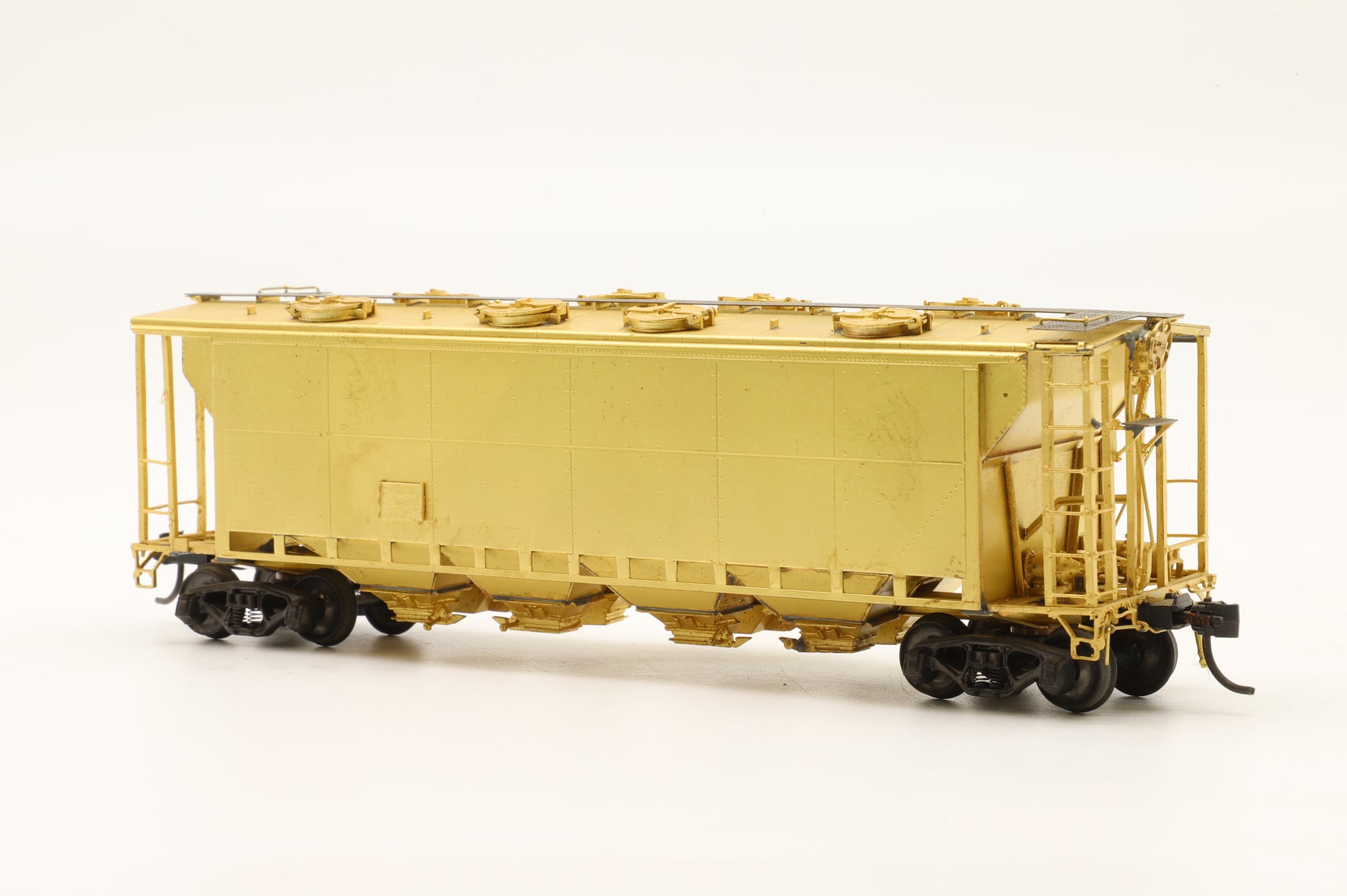 Overland HO Brass 3219 TH&B 'Slab Side' Covered Hopper Unpainted