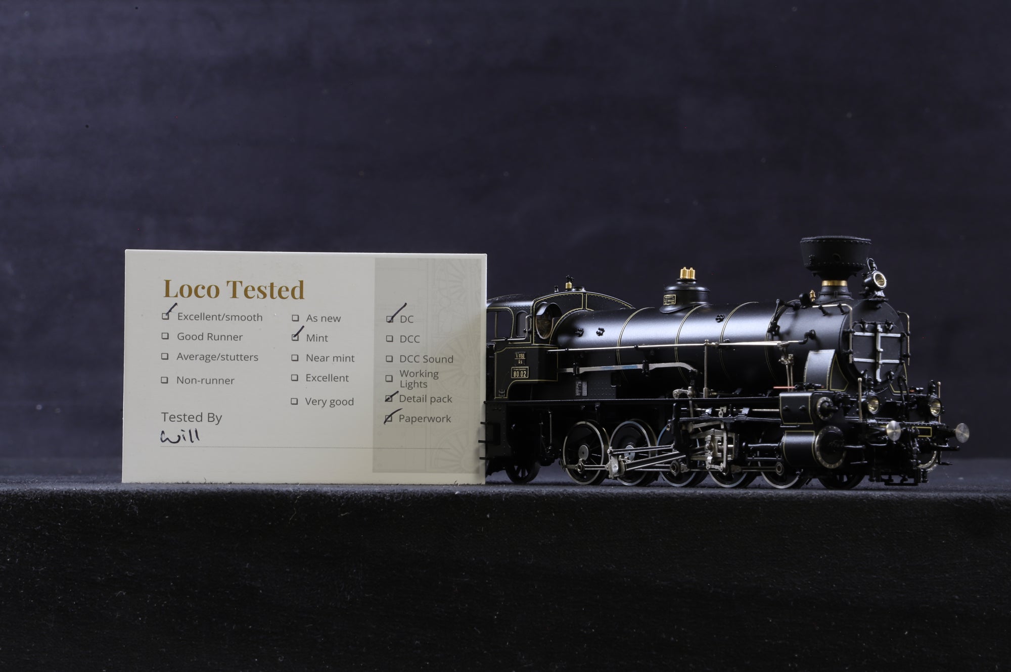 Micro - Metakit HO Brass 12701H Austrian KkStB Class 80 Black Livery