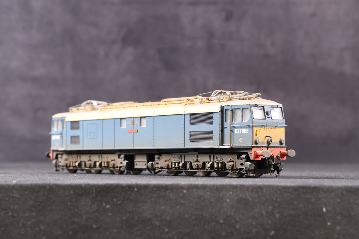 Heljan OO 77061 EM2 &#39;27006&#39; Electric Blue With Half Yellow Panels, Weathered