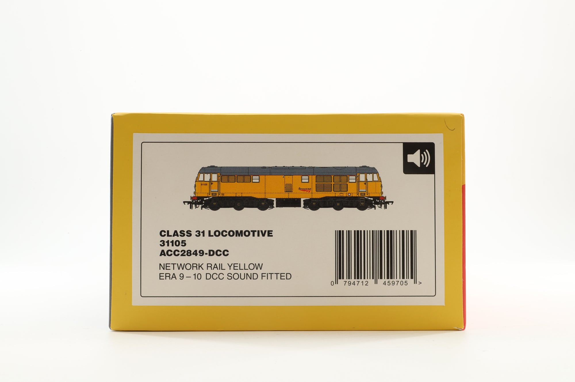 Accurascale OO ACC2849-DCC Class 31 31105 in Network Rail Yellow - DCC Sound