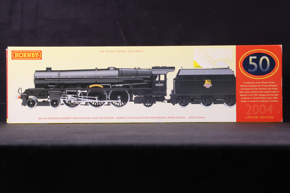 Hornby OO R2426 Princess Royal Class &#39;46201&#39; &#39;Princess Elizabeth&#39; BR Black E/C Ltd Ed 1795/ 2004