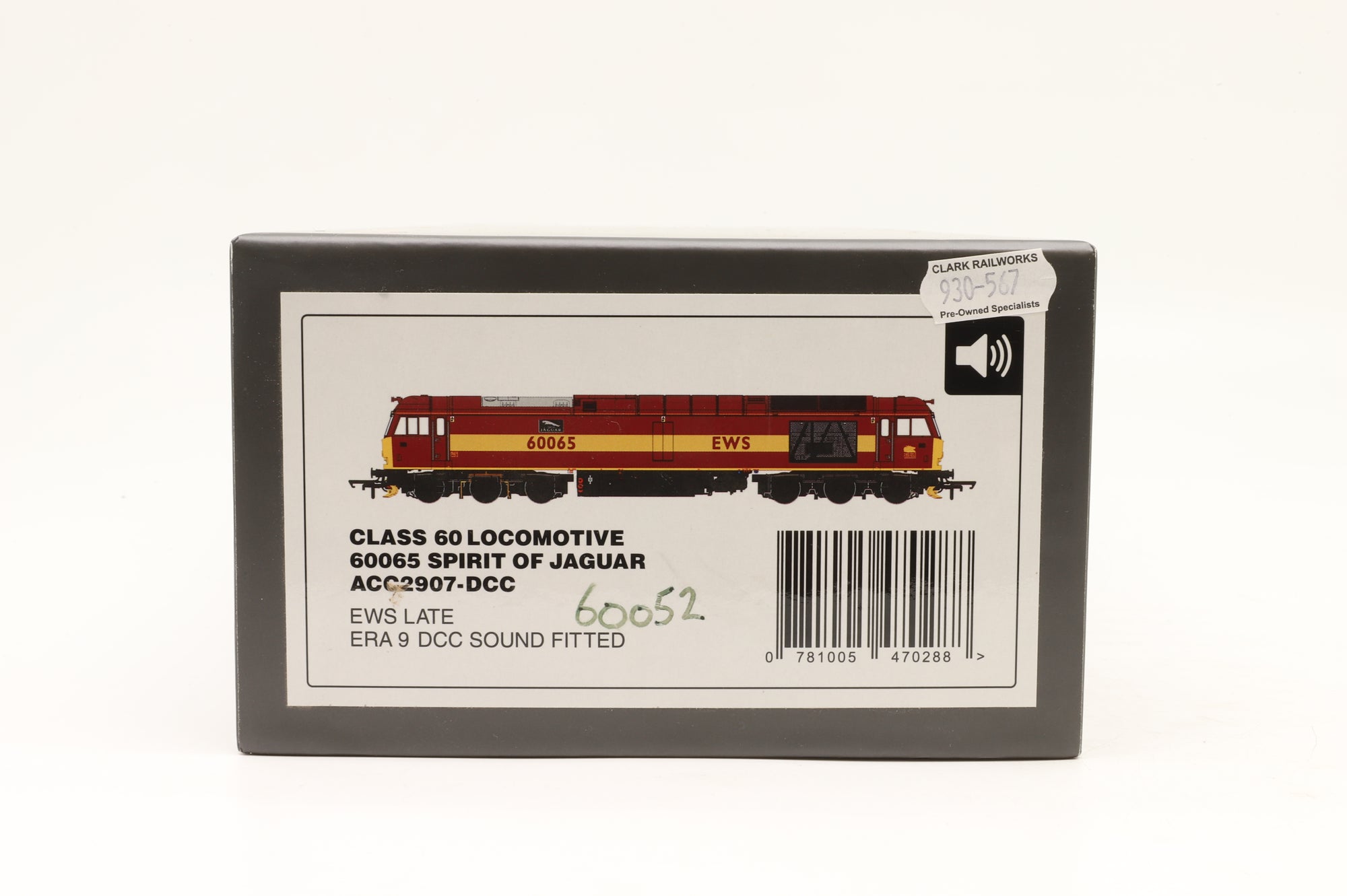 Accurascale OO Class 60 60052 'Glofa Tŵr - Tower Colliery' in EWS Livery – Renamed/Renumbered & Weathered