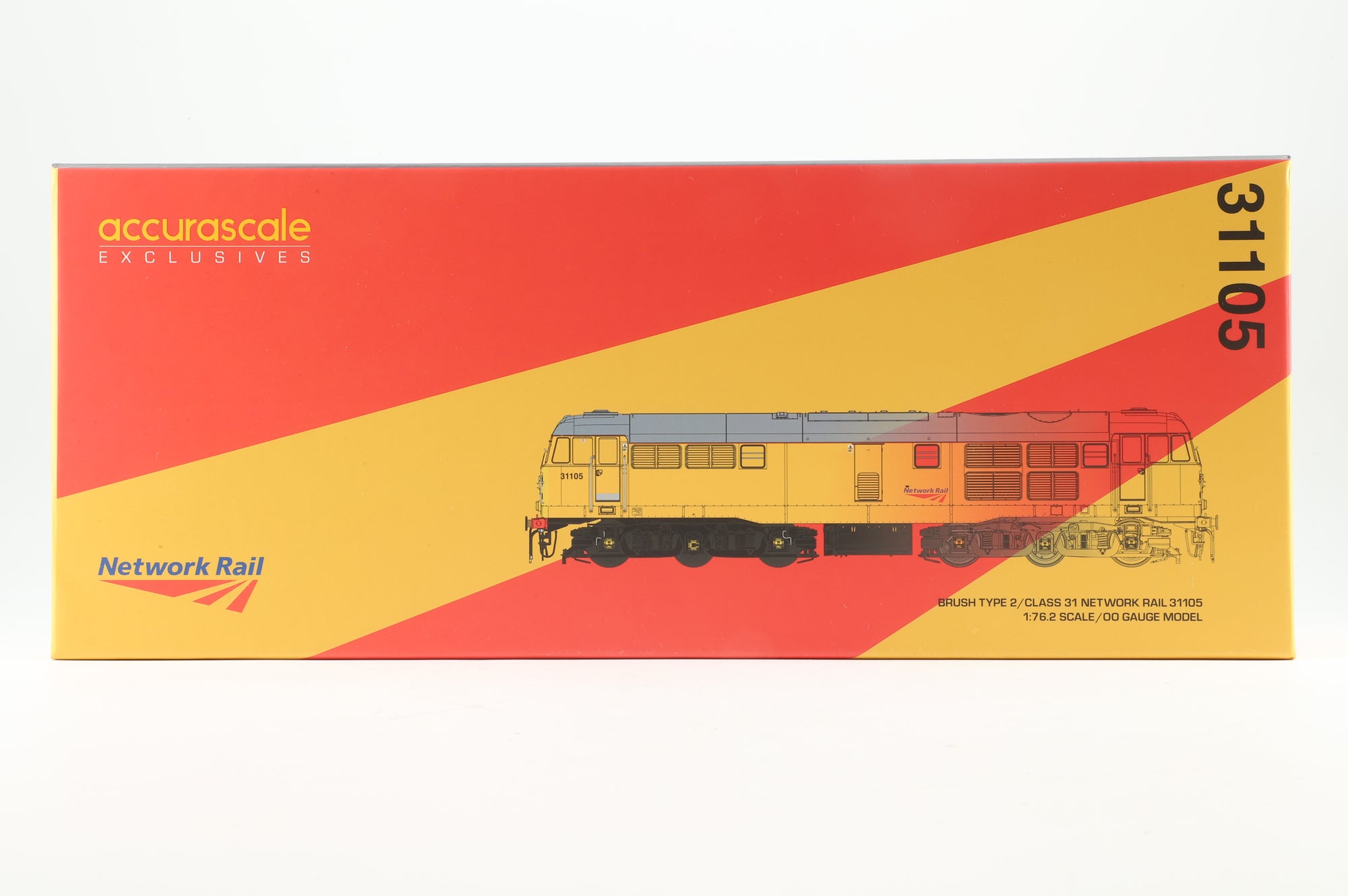 Accurascale OO ACC2849-DCC Class 31 31105 in Network Rail Yellow - DCC Sound