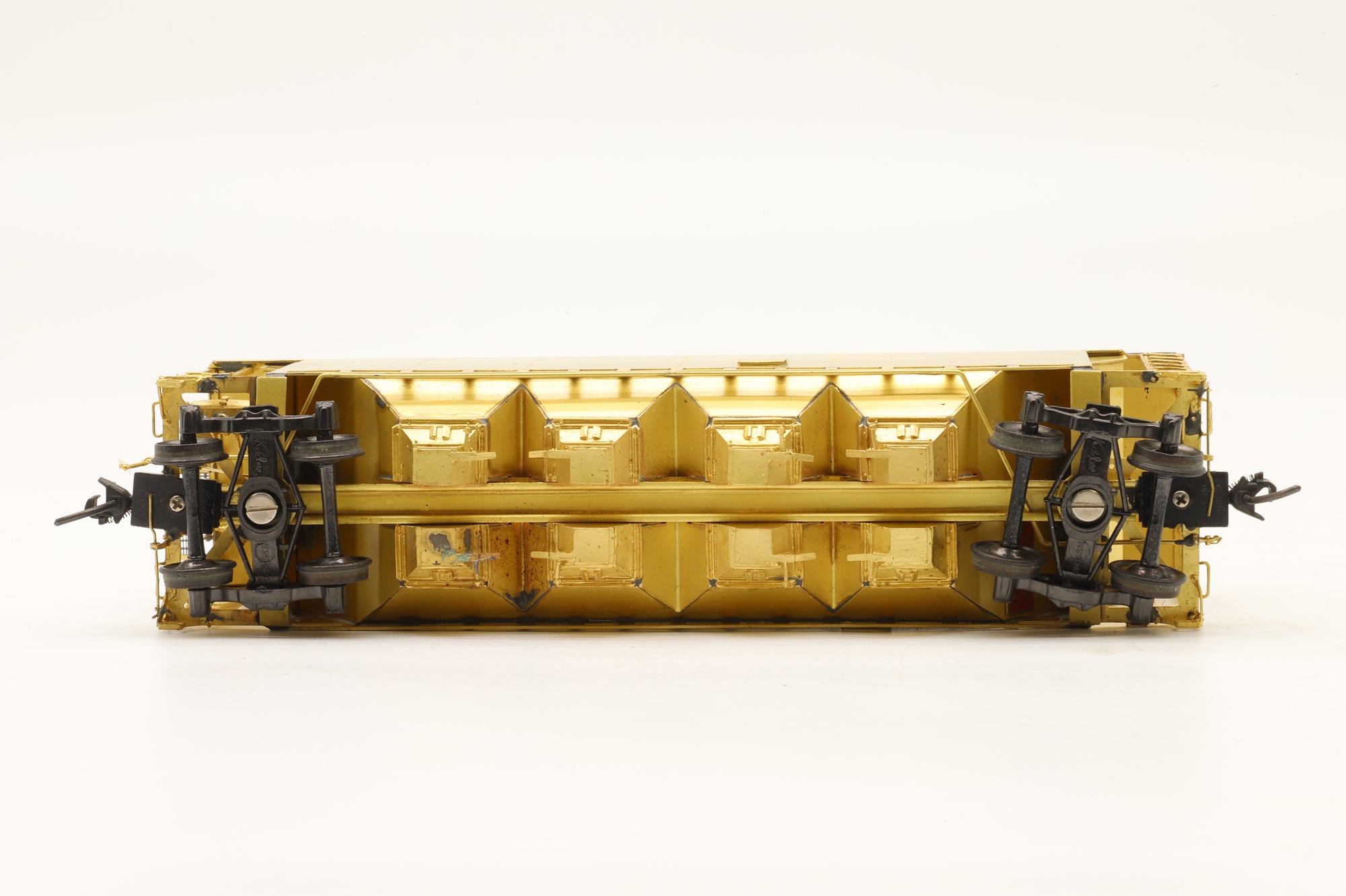 Overland HO Brass 3219 TH&B 'Slab Side' Covered Hopper Unpainted