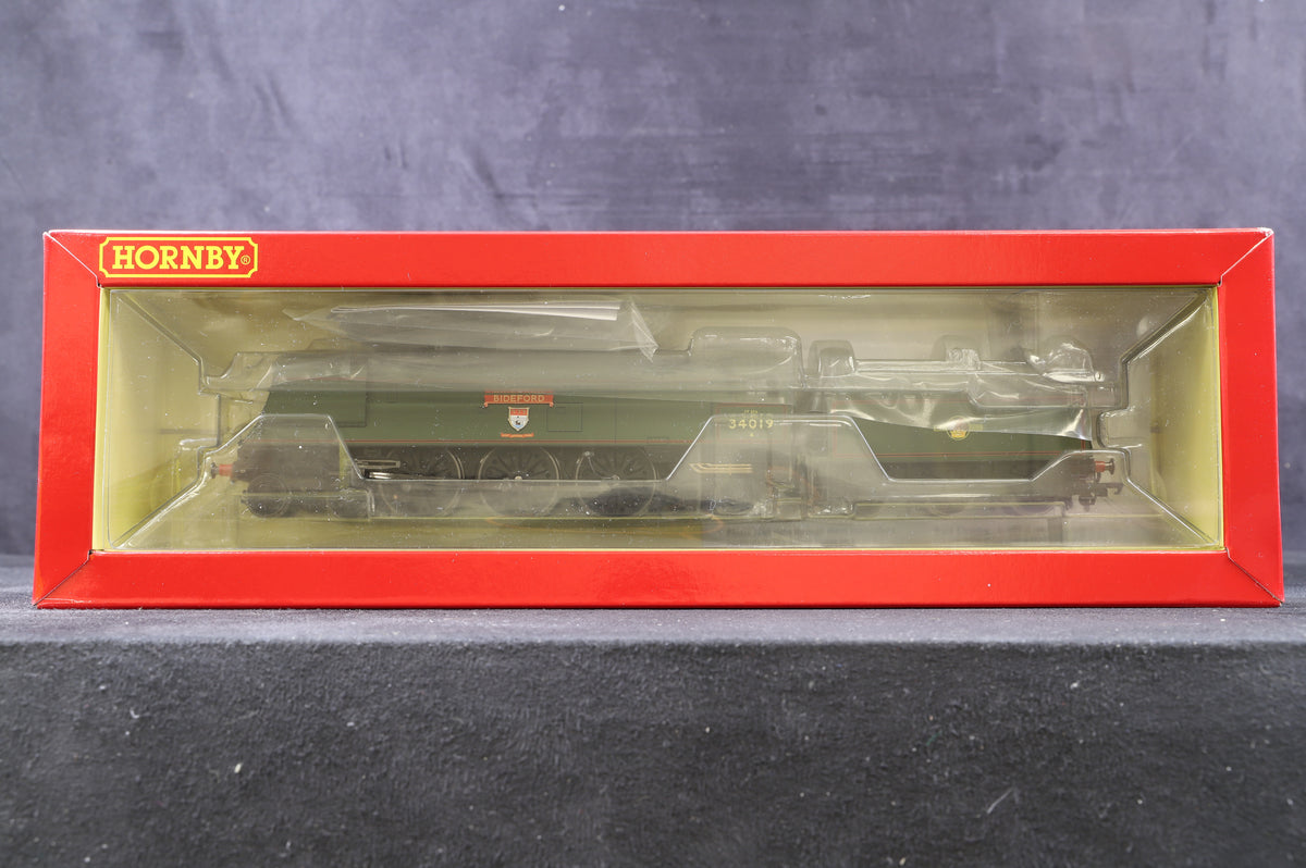 Hornby OO R3638 Original West Country Class &#39;34019&#39; &#39;Bideford&#39; BR Lined Green L/C