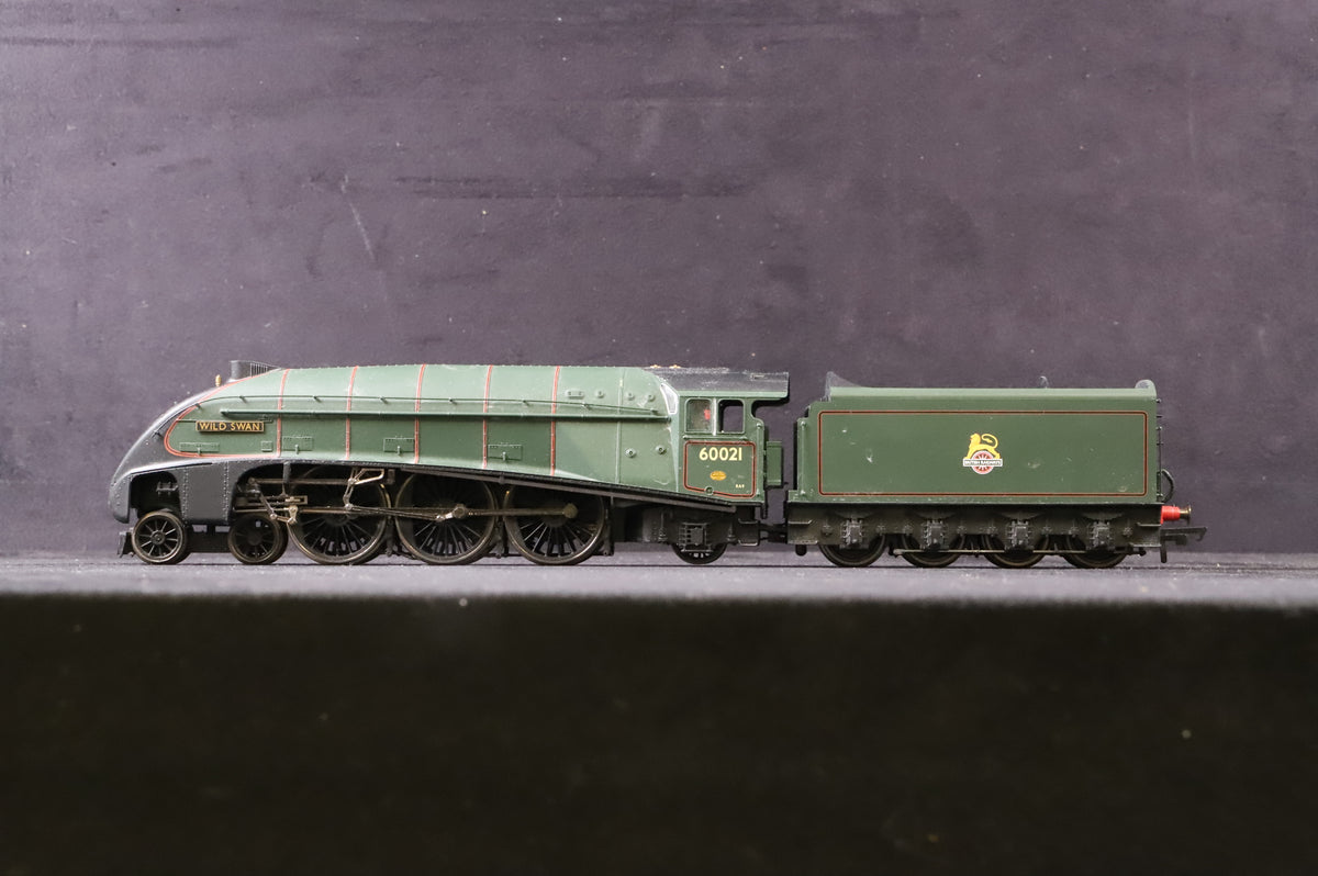 WORKSHOP Hornby OO R2615 Class A4 60021 &#39;Wild Swan&#39; in Lined BR Green w/ Early Crests - Non Runner