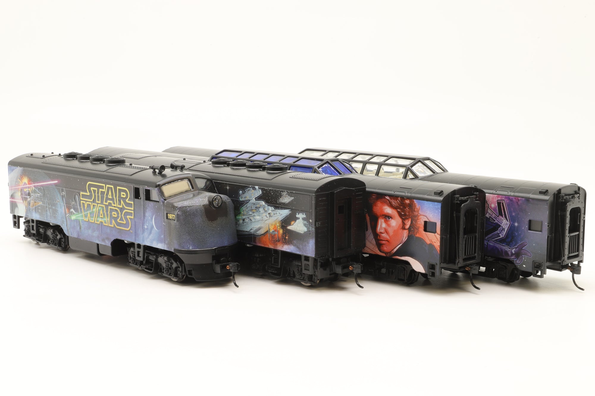 Bradford Exchange HO Star Wars Glow In The Dark Train Set