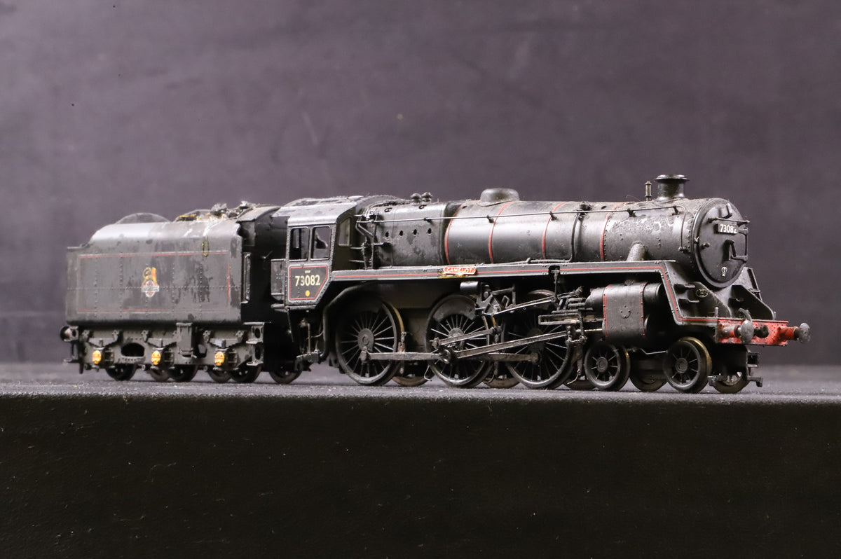 WORKSHOP Bachmann OO 32-502 Standard Class 5MT 73082 &#39;Camelot&#39; in BR Black w/ 1B Tender &amp; Early Crests