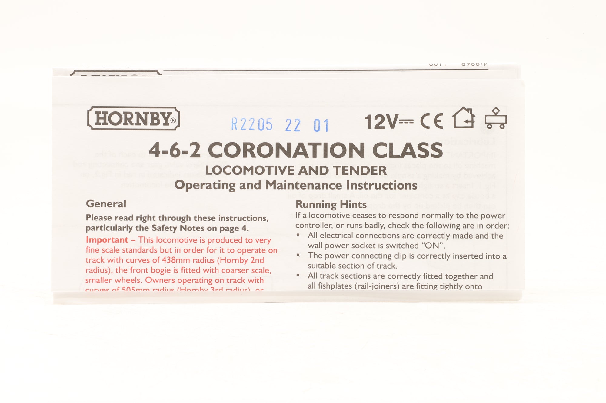 Hornby OO R2205 Coronation Class '6235' 'City of Birmingham' LMS Maroon