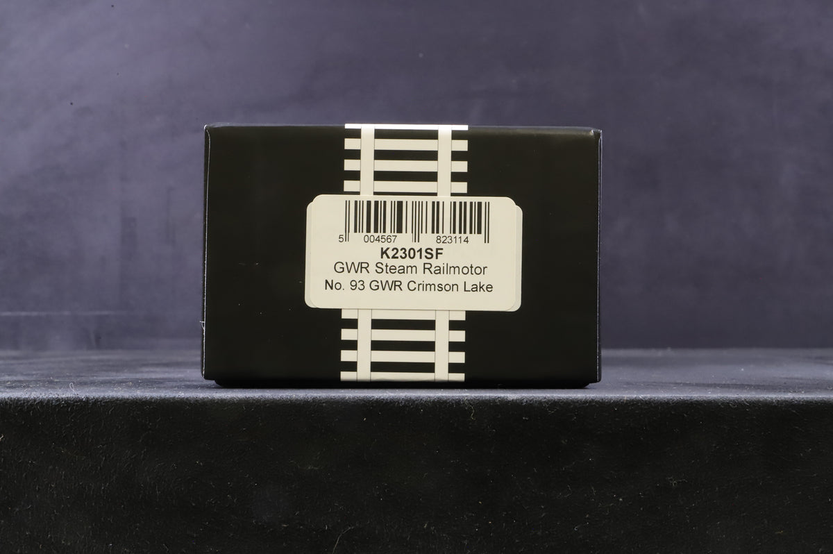 KMRC OO K2301SF GWR Steam Railmotor No.93 in GWR Crimson Lake